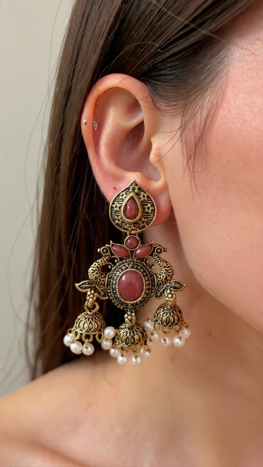 Gorgeous Designer Hangings Set - Mauve Stone