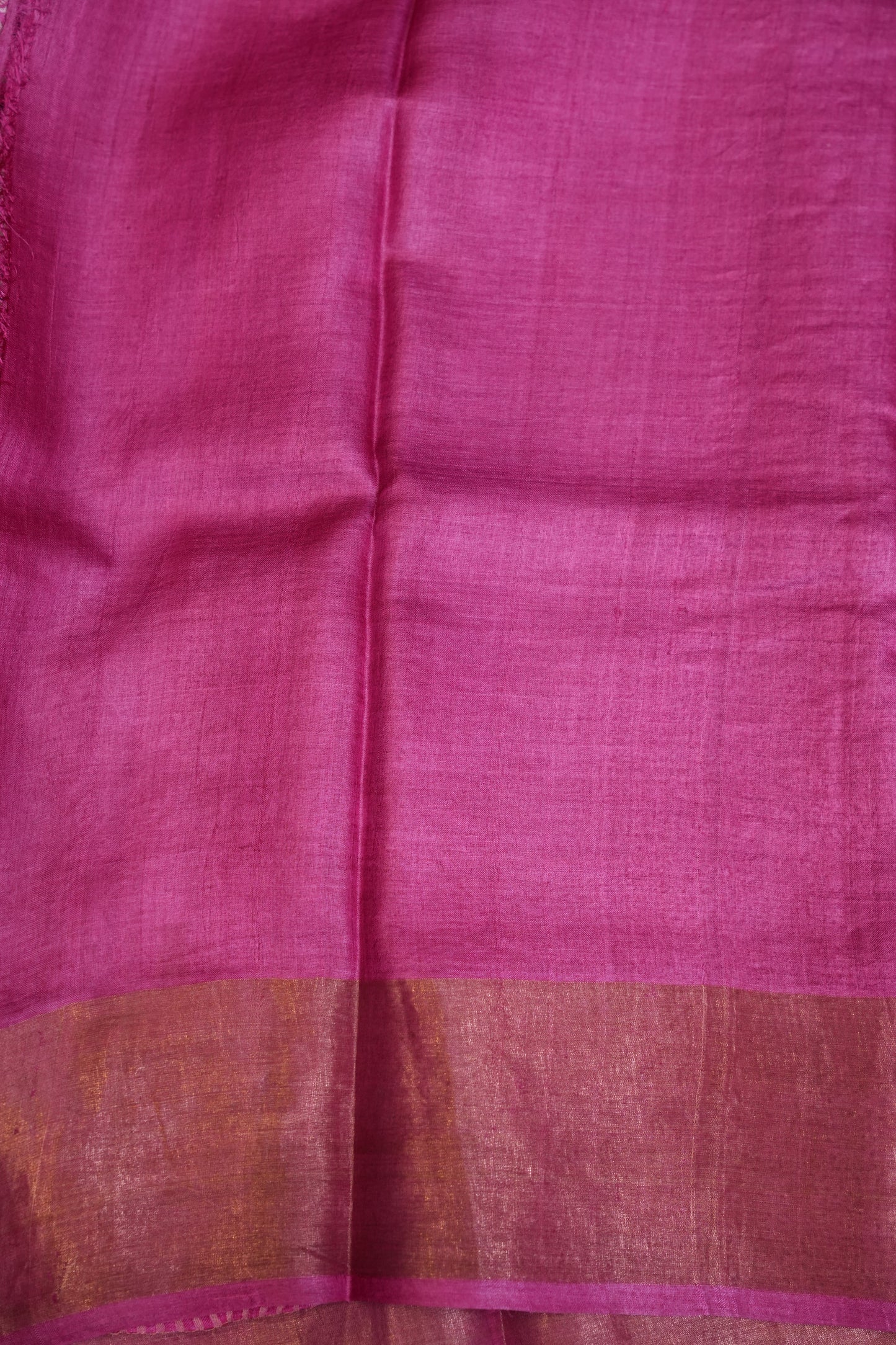 Floral Printed Pure Tussar Silk Saree - Pink