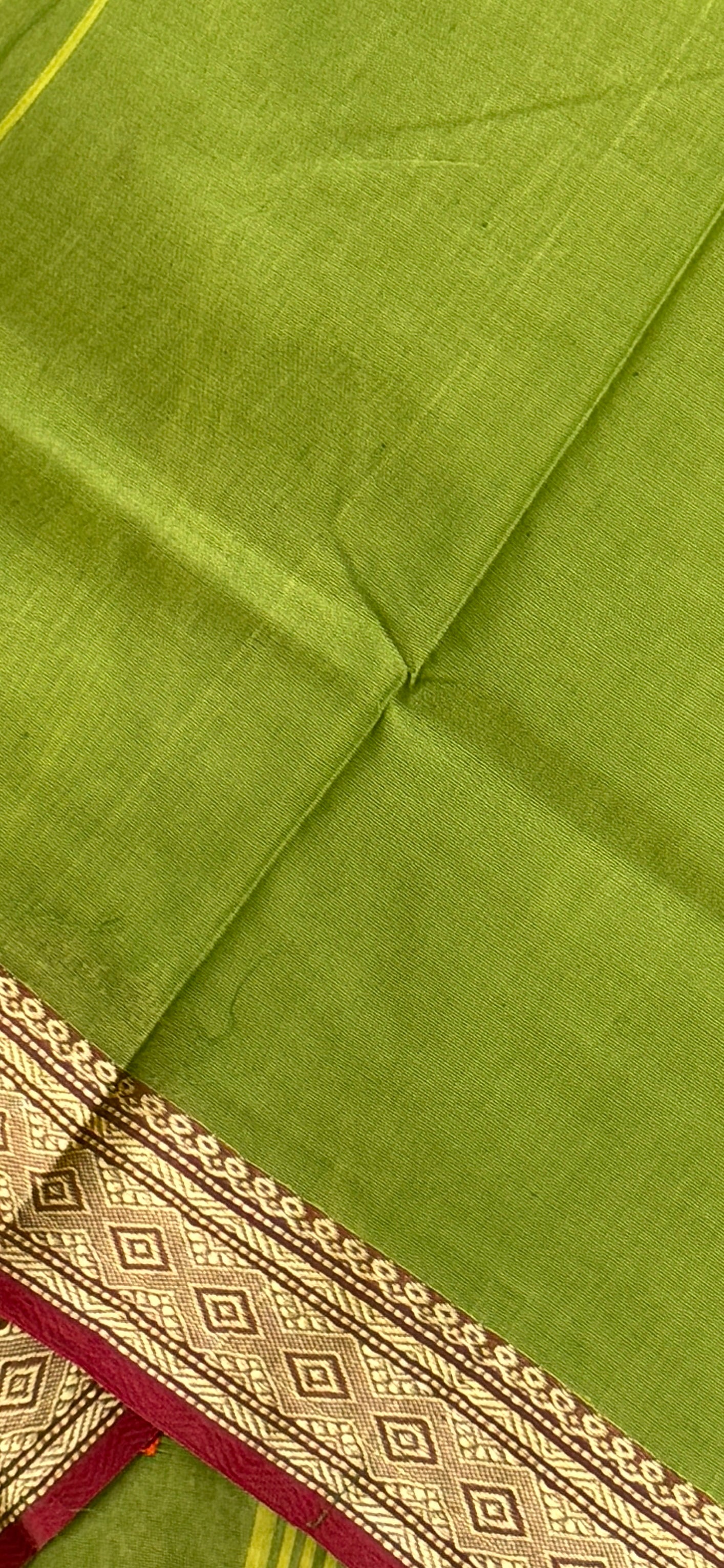 Soft Chettinad Cotton Sarees - Traditional Parrot Green