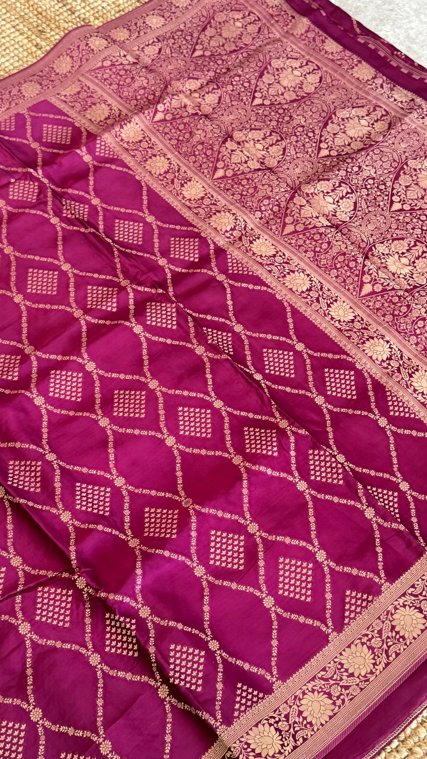 Mashru Silk Banarasi Sarees - Wine