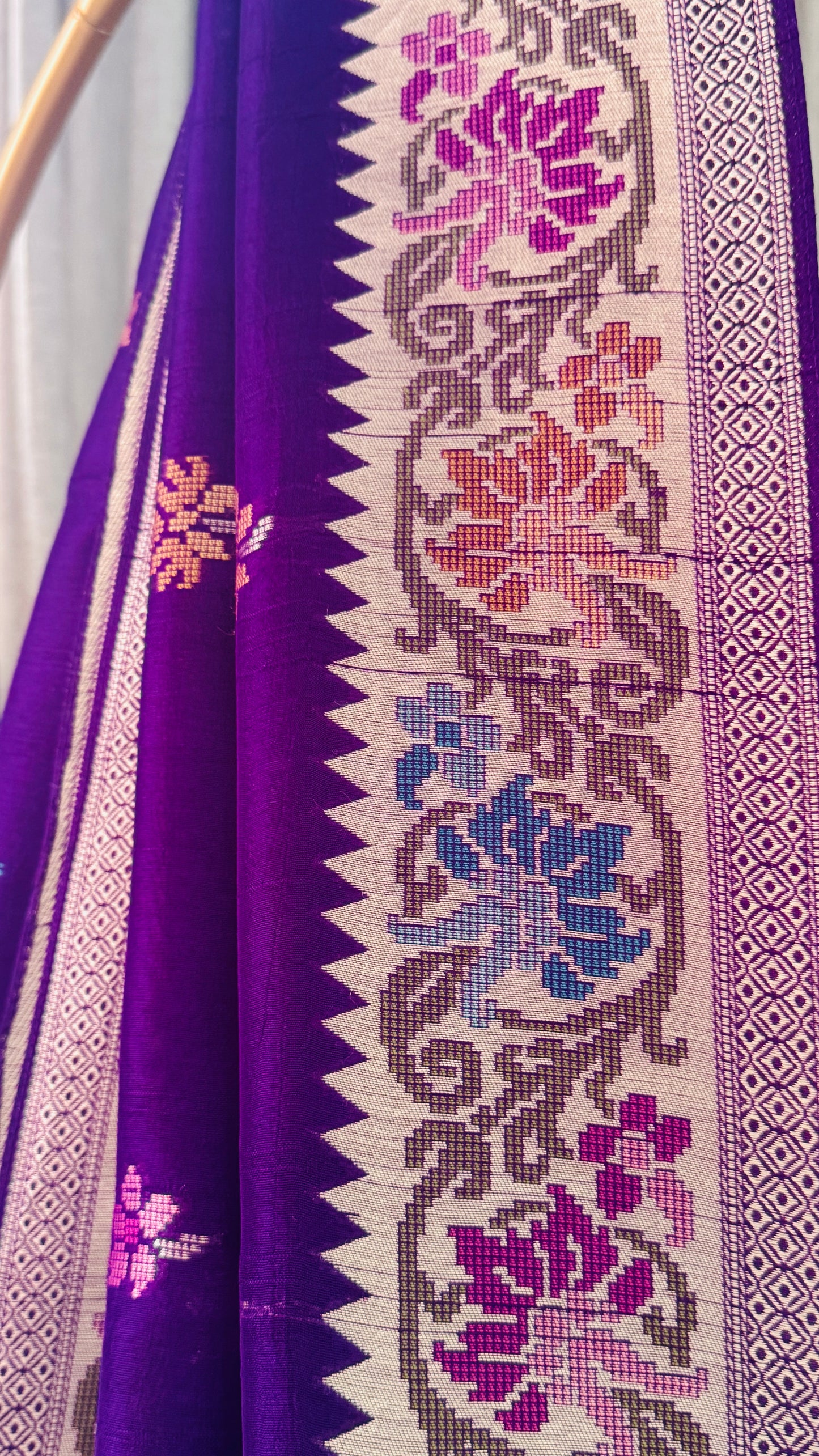 Tussar Raw Silk Handloom – Purple
