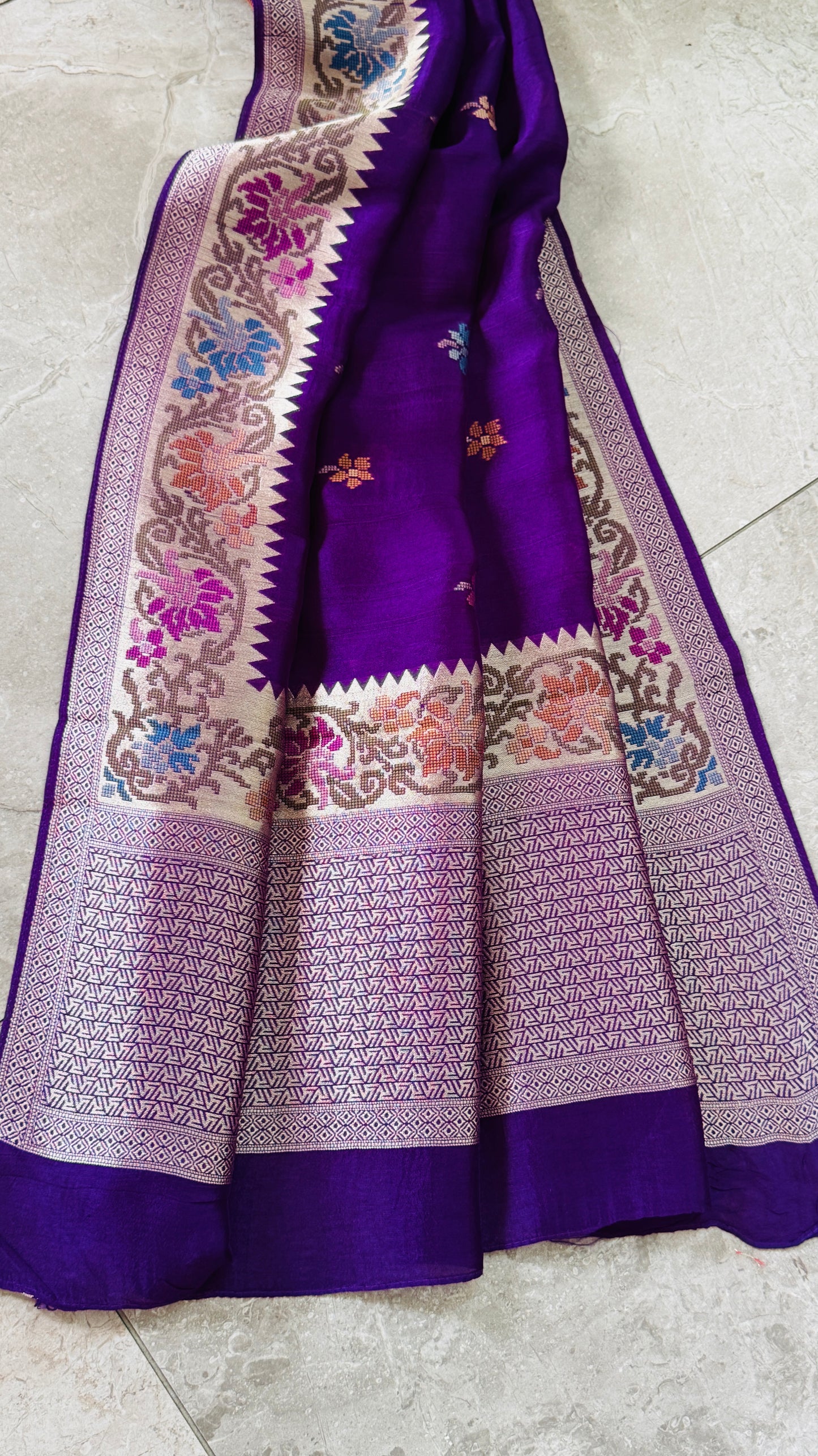 Tussar Raw Silk Handloom – Purple