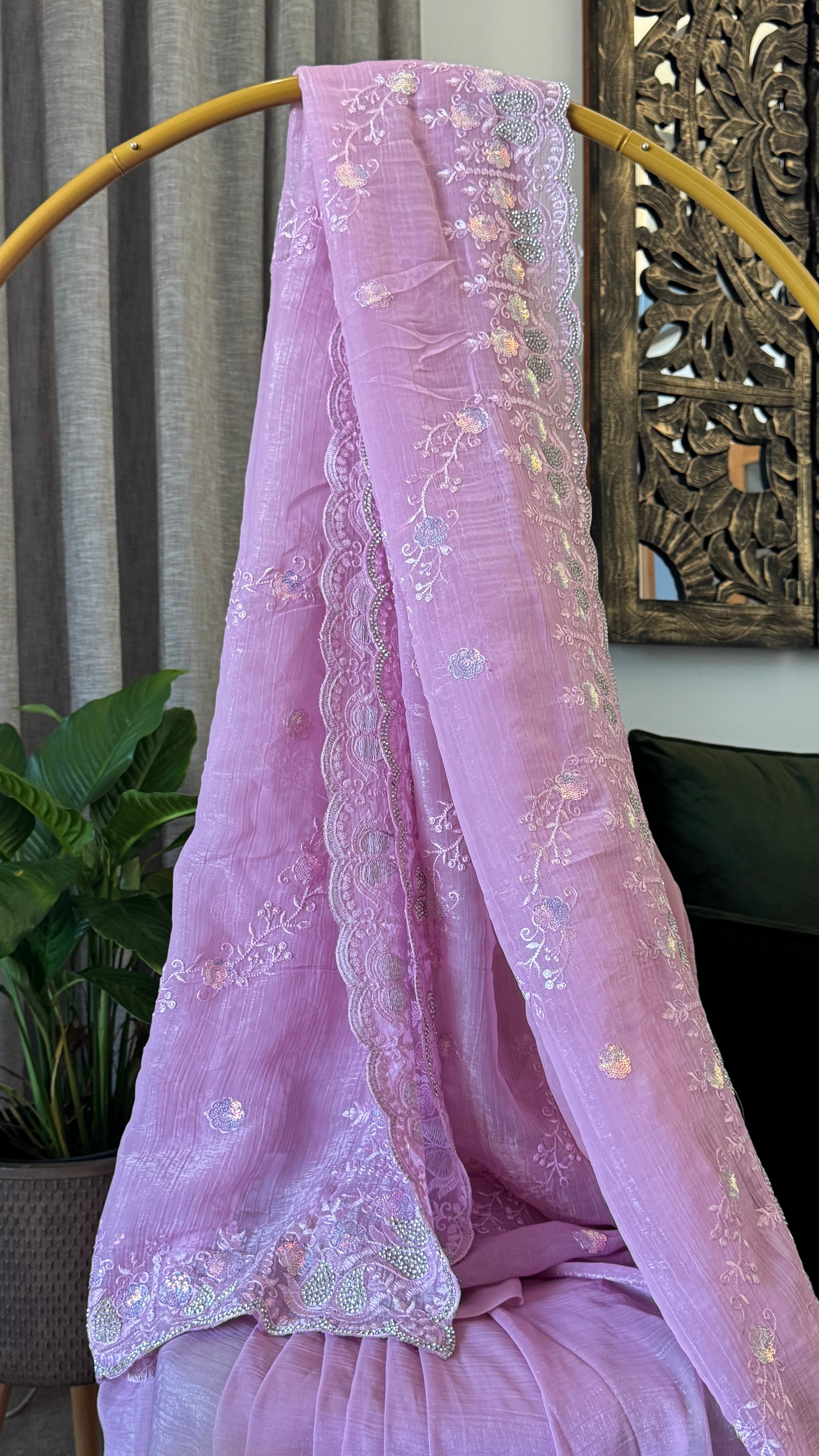 Party Wear Saree - Baby Pink