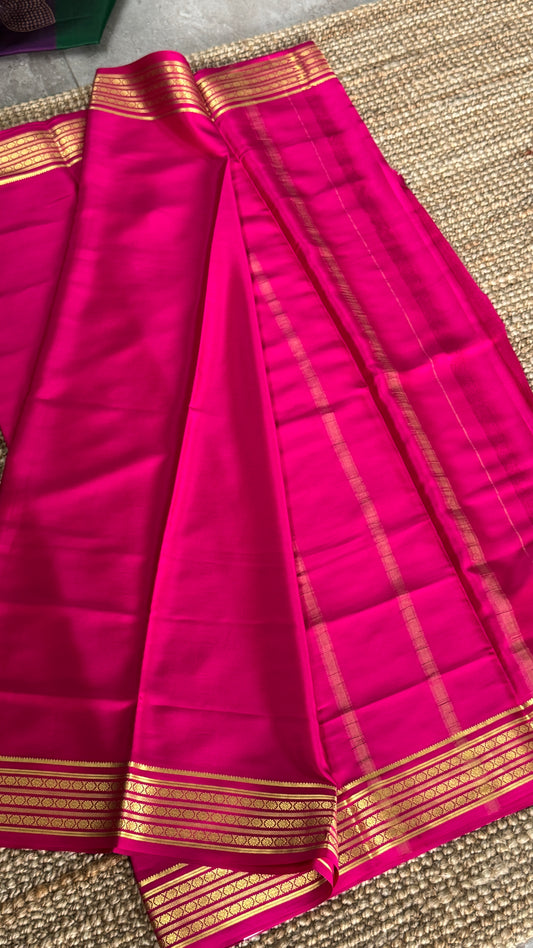Pure Mysore Silk Sarees - Pink