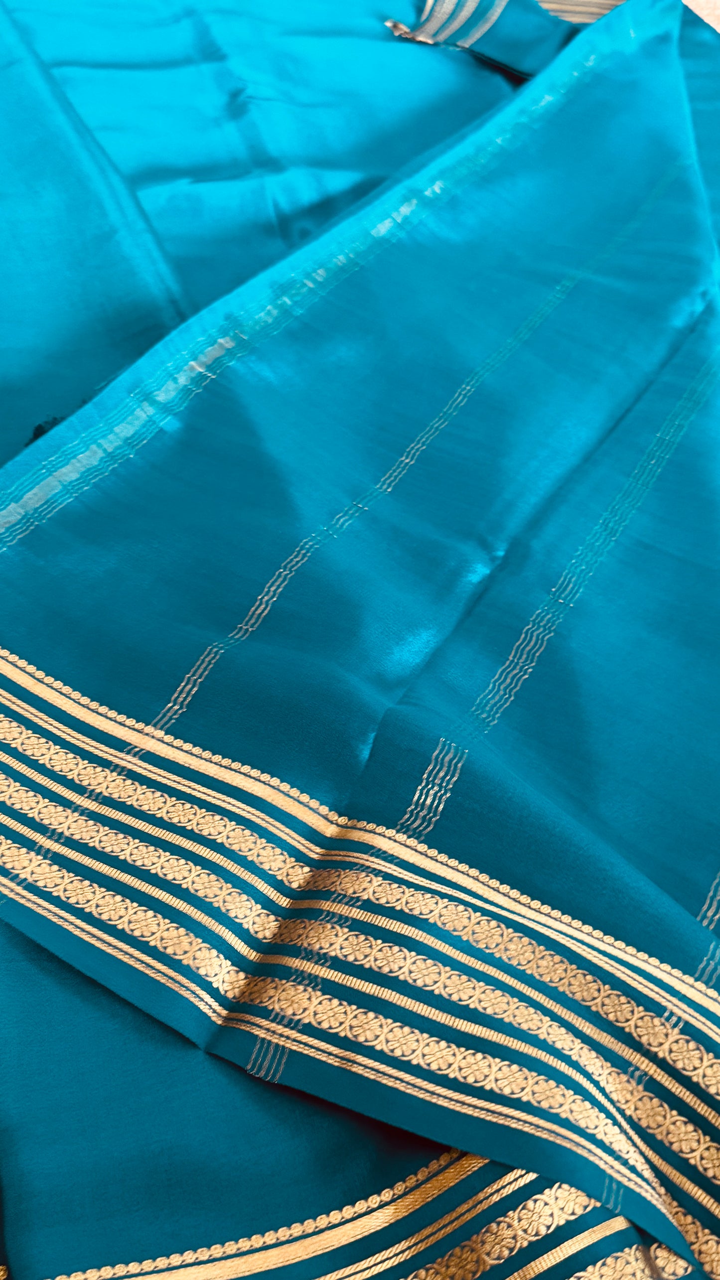 Pure Mysore Silk Sarees - Peacock Blue
