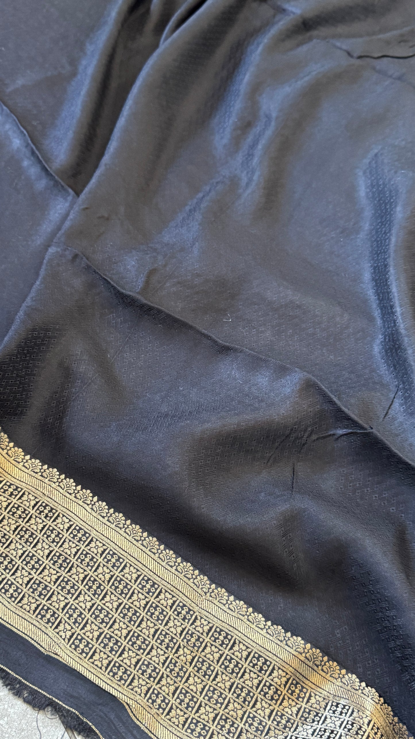 Pure Mashru Silk Banarasi Saree With Warli Art Form Woven - Black