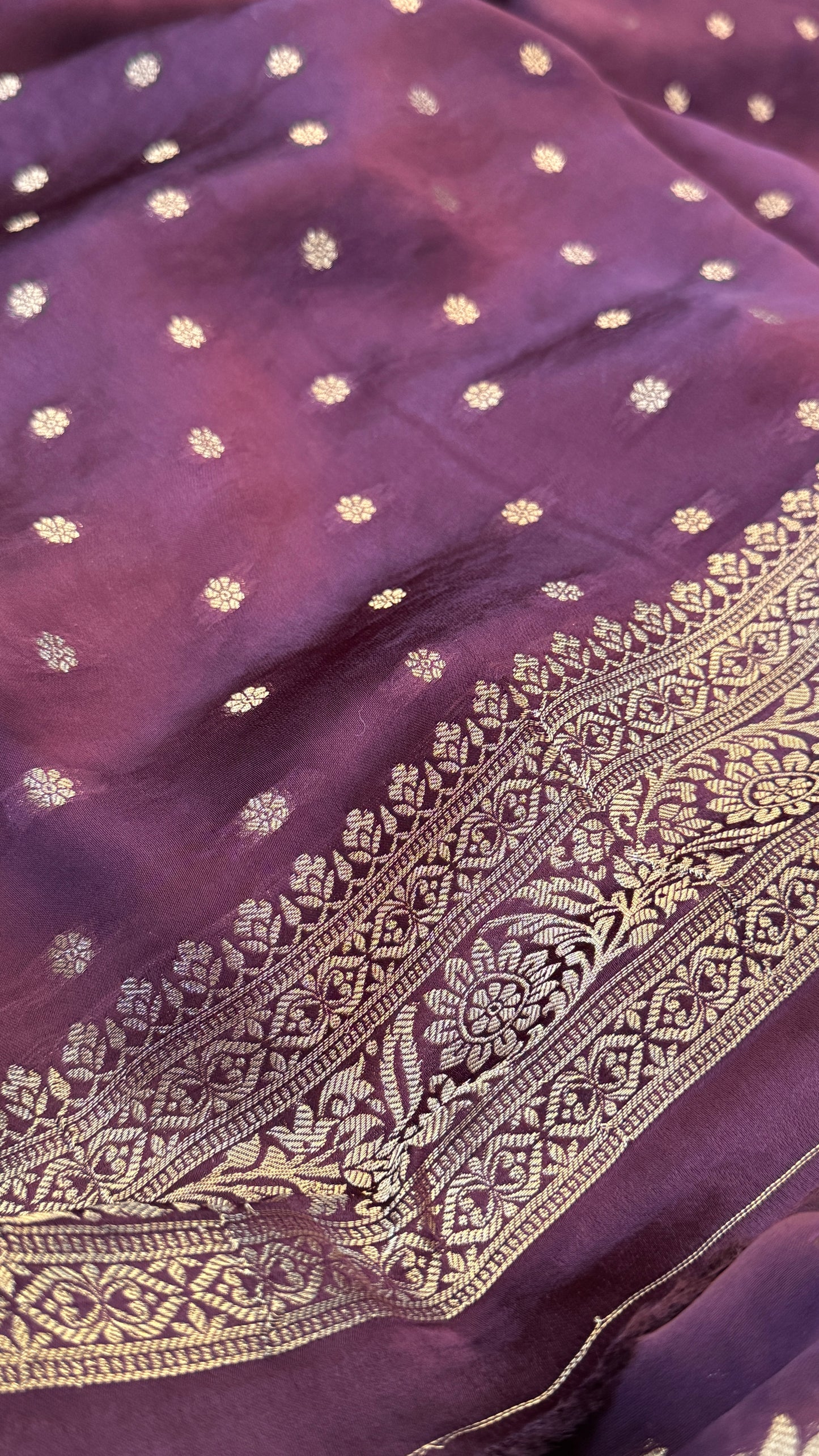 Mashru Viscose Silk Banarasi Sarees - Wine
