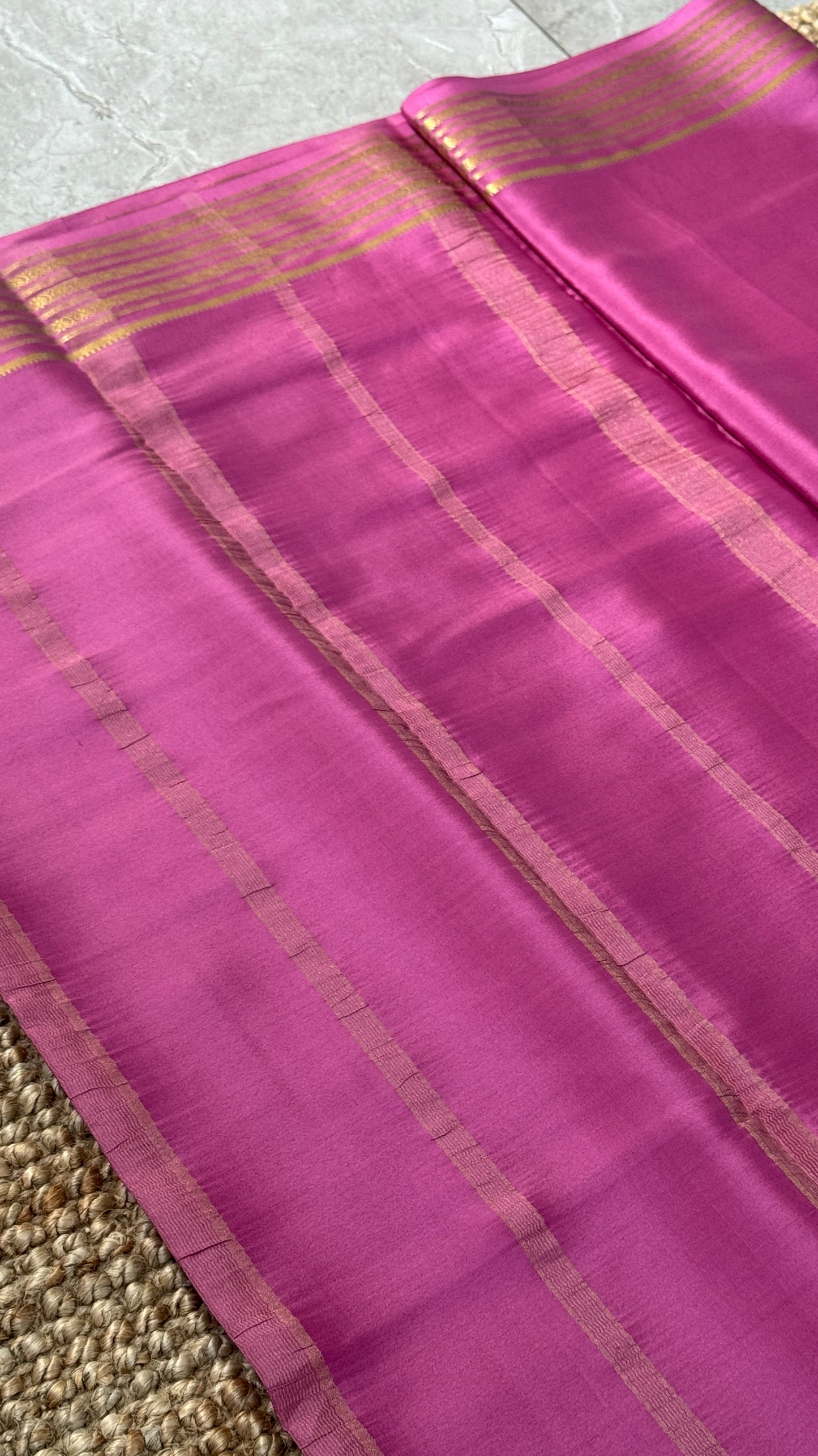 Pure Mysore Silk Sarees - Onion Pink