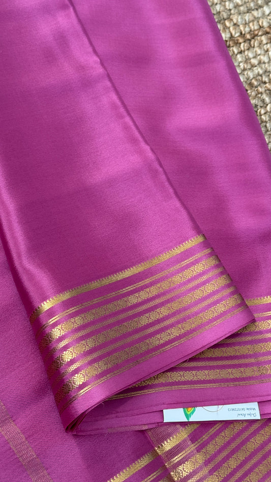 Pure Mysore Silk Sarees - Onion Pink