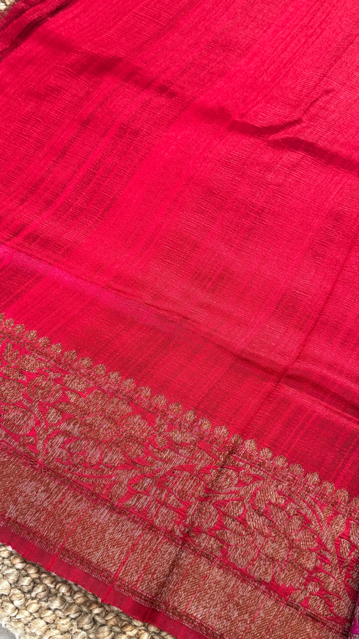 Pure Tussar Banarasi Silk Handloom โ Blue