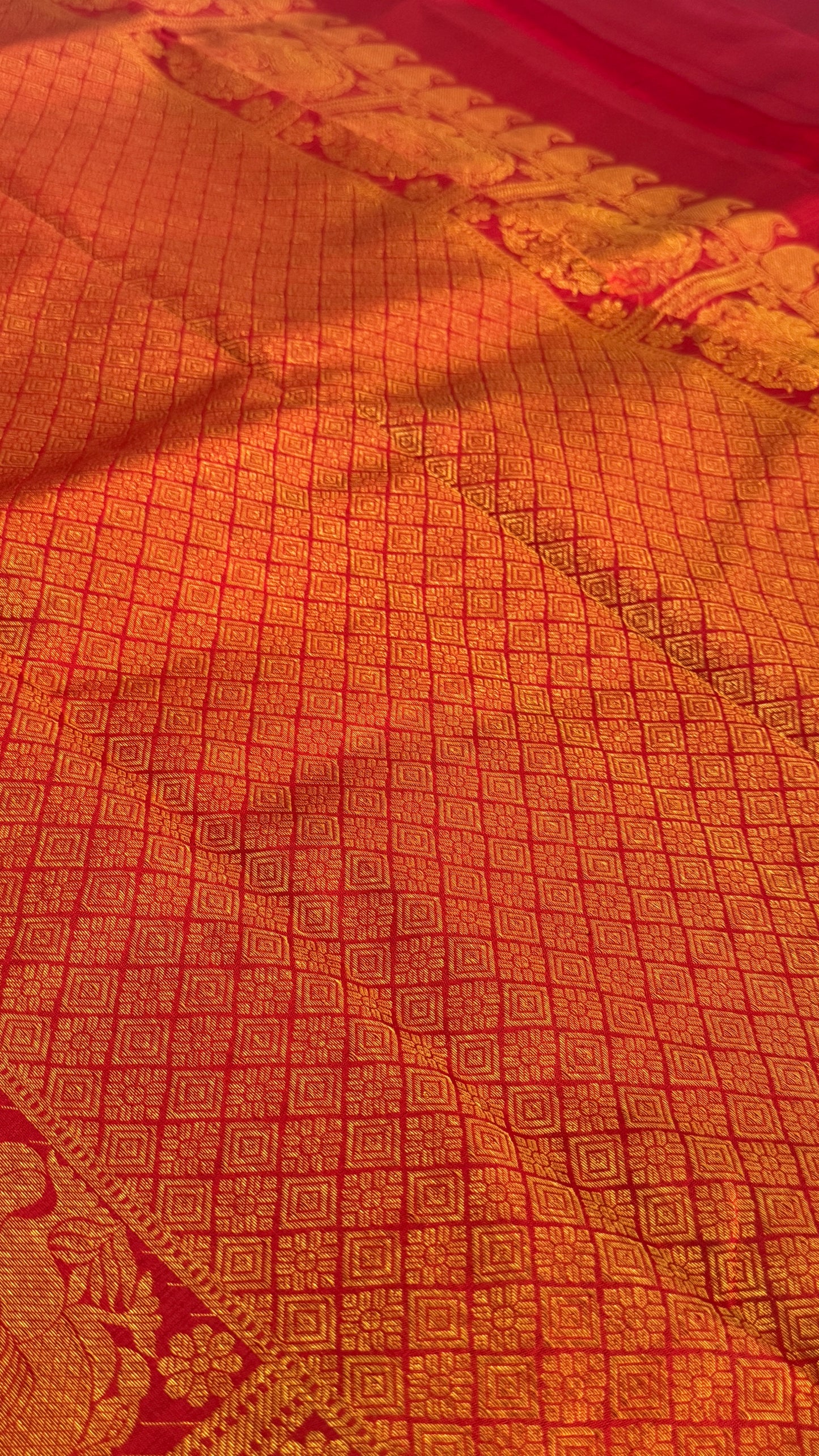 Bridal KANJIVARAM PURE SILK SAREE in DEEP Red
