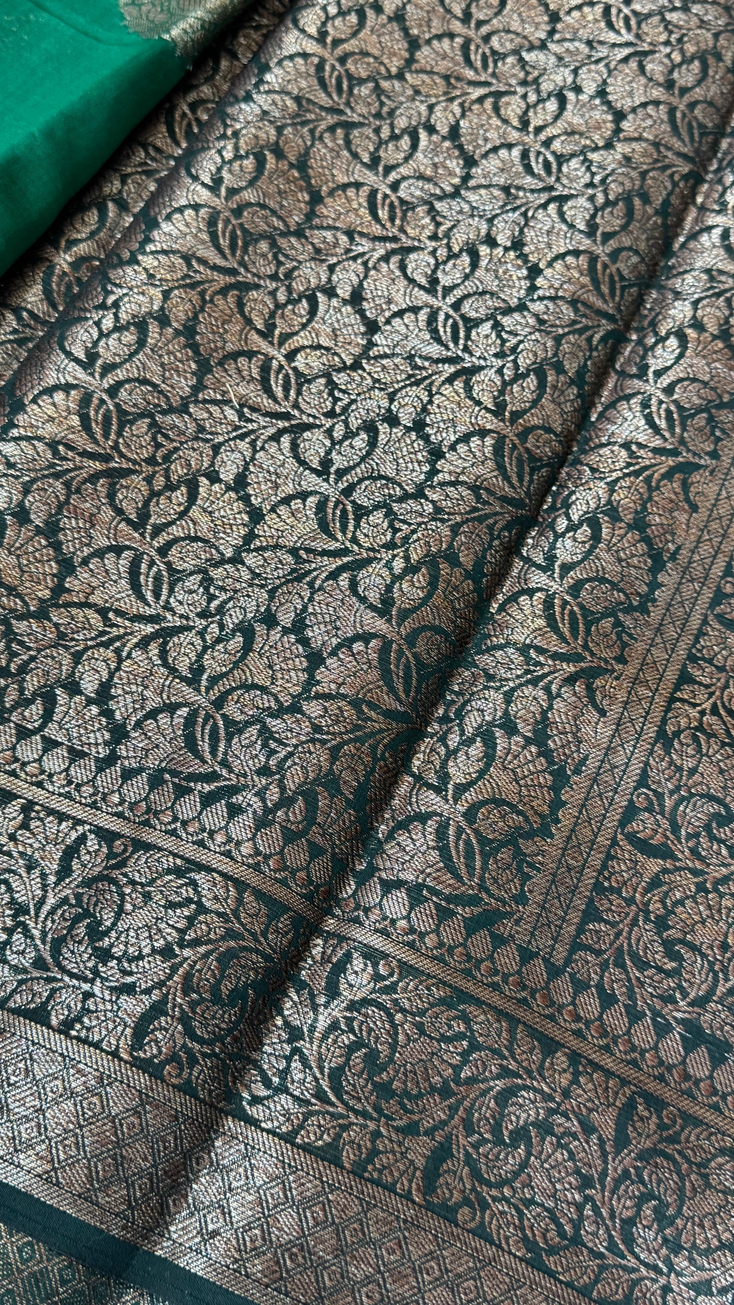 Pure Chanderi Cotton Saree – Antique Borders