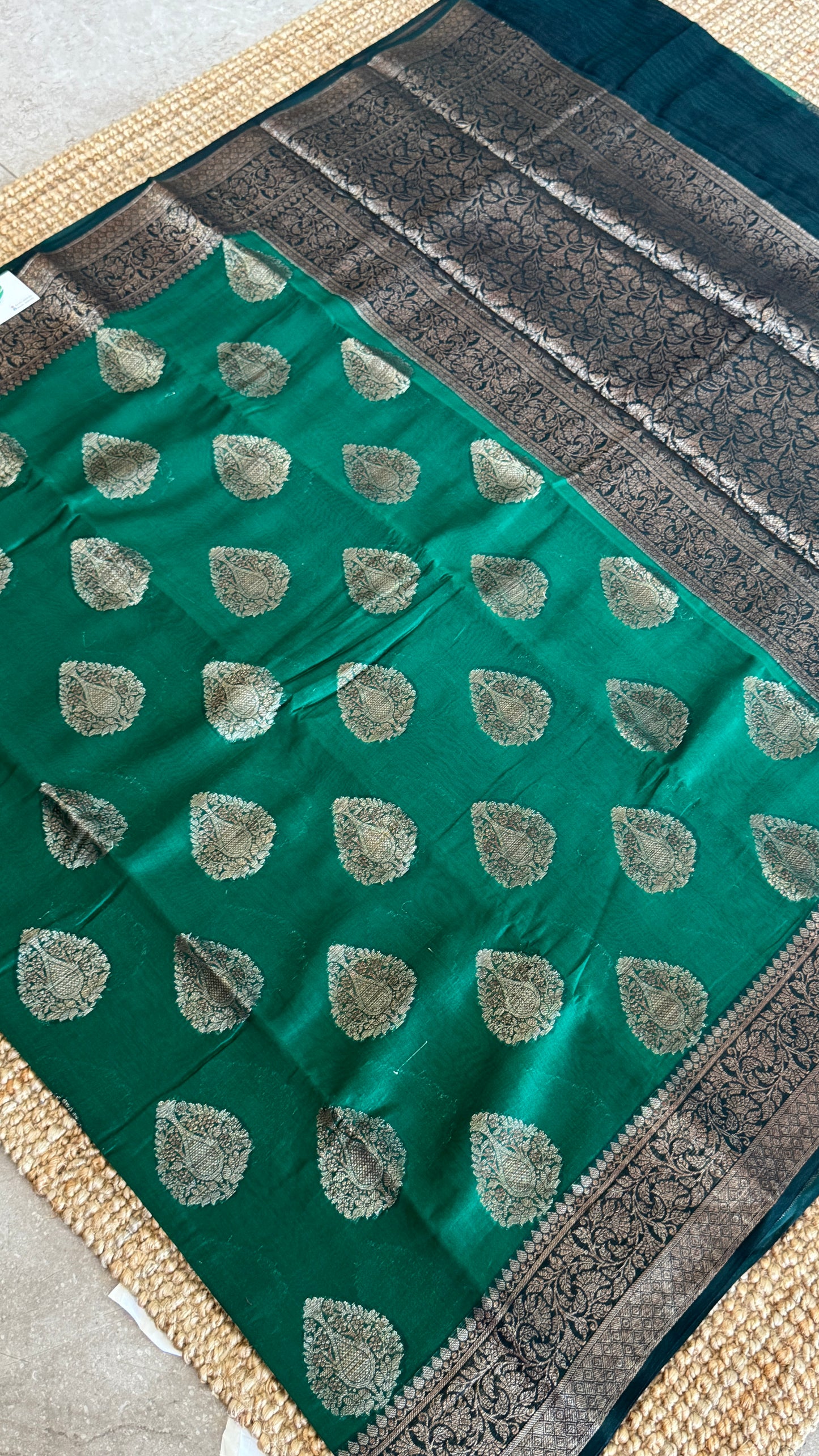 Pure Chanderi Cotton Saree – Antique Borders