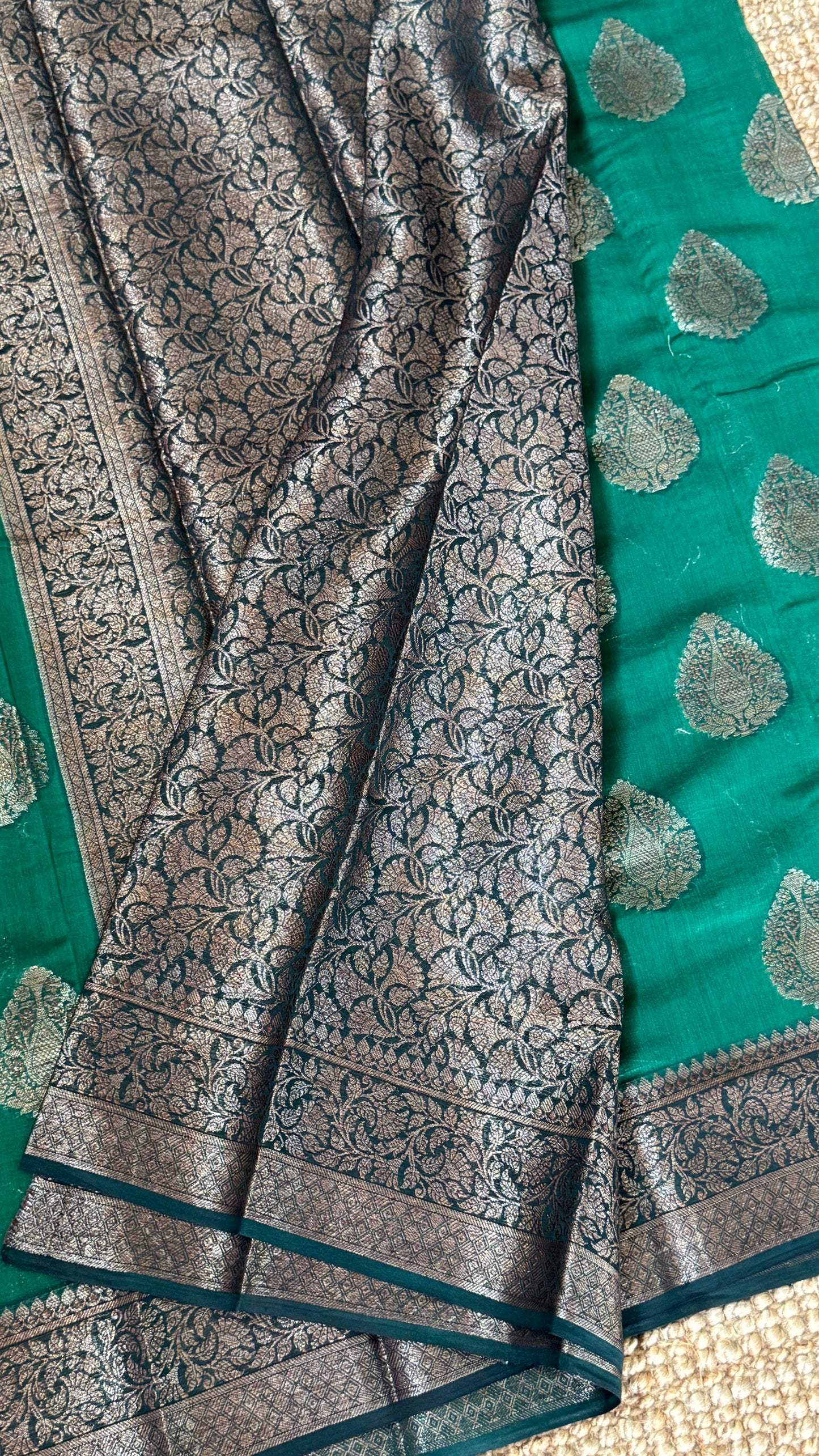 Pure Chanderi Cotton Saree – Antique Borders