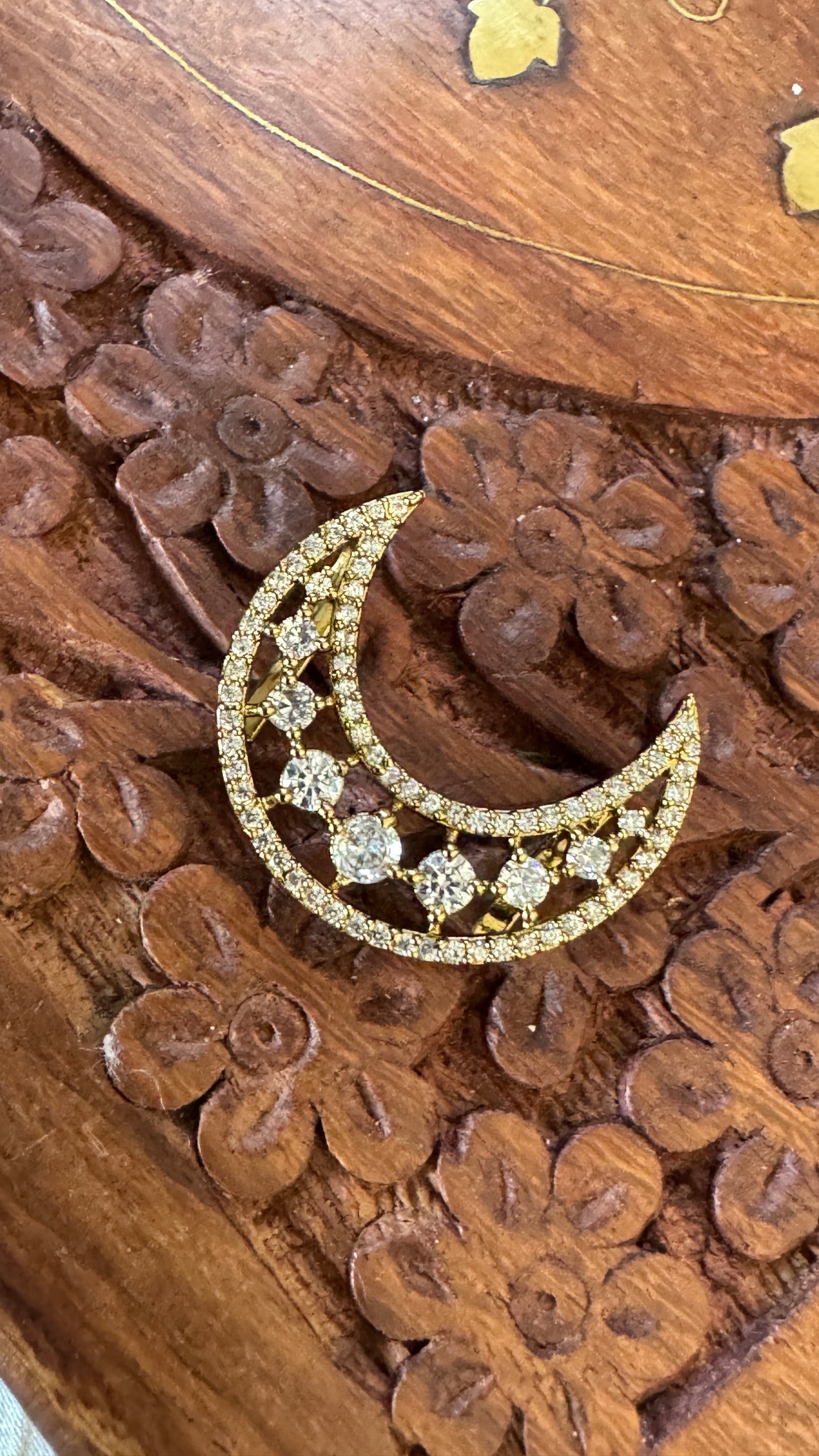 Jadai Billai Hair Brooch – Full & Half Moon (2-in-1)