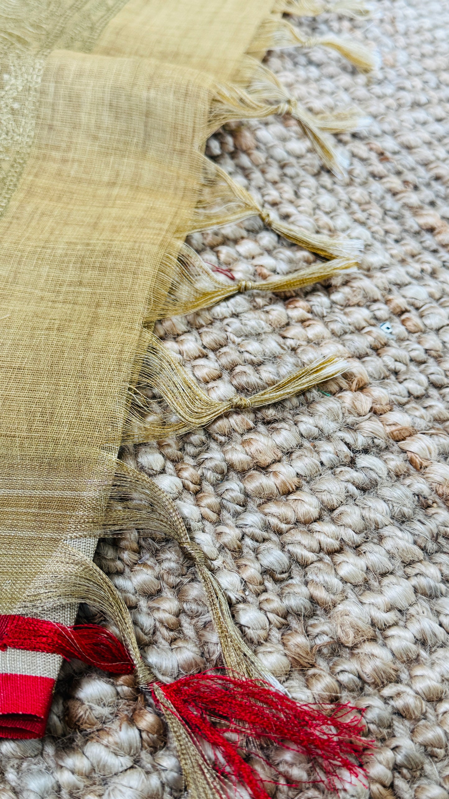 Embroidered Jute Linen Sarees – Effortless Elegance, Everyday Luxury - Yellow