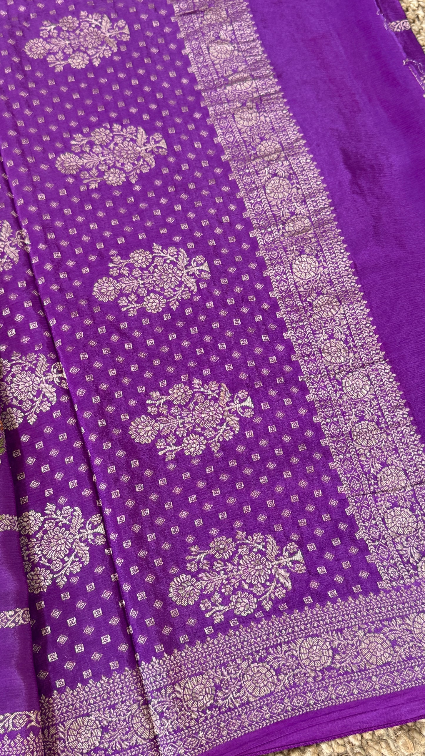 Munga Silk Banarasi Sarees - Purple Elegance