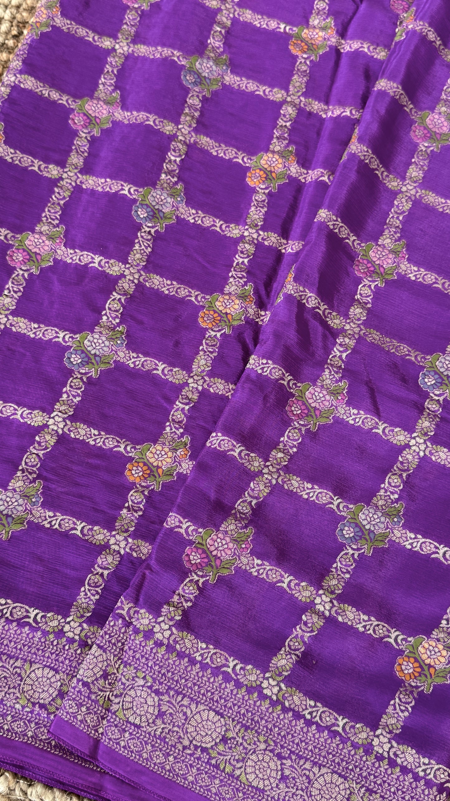 Munga Silk Banarasi Sarees - Purple Elegance