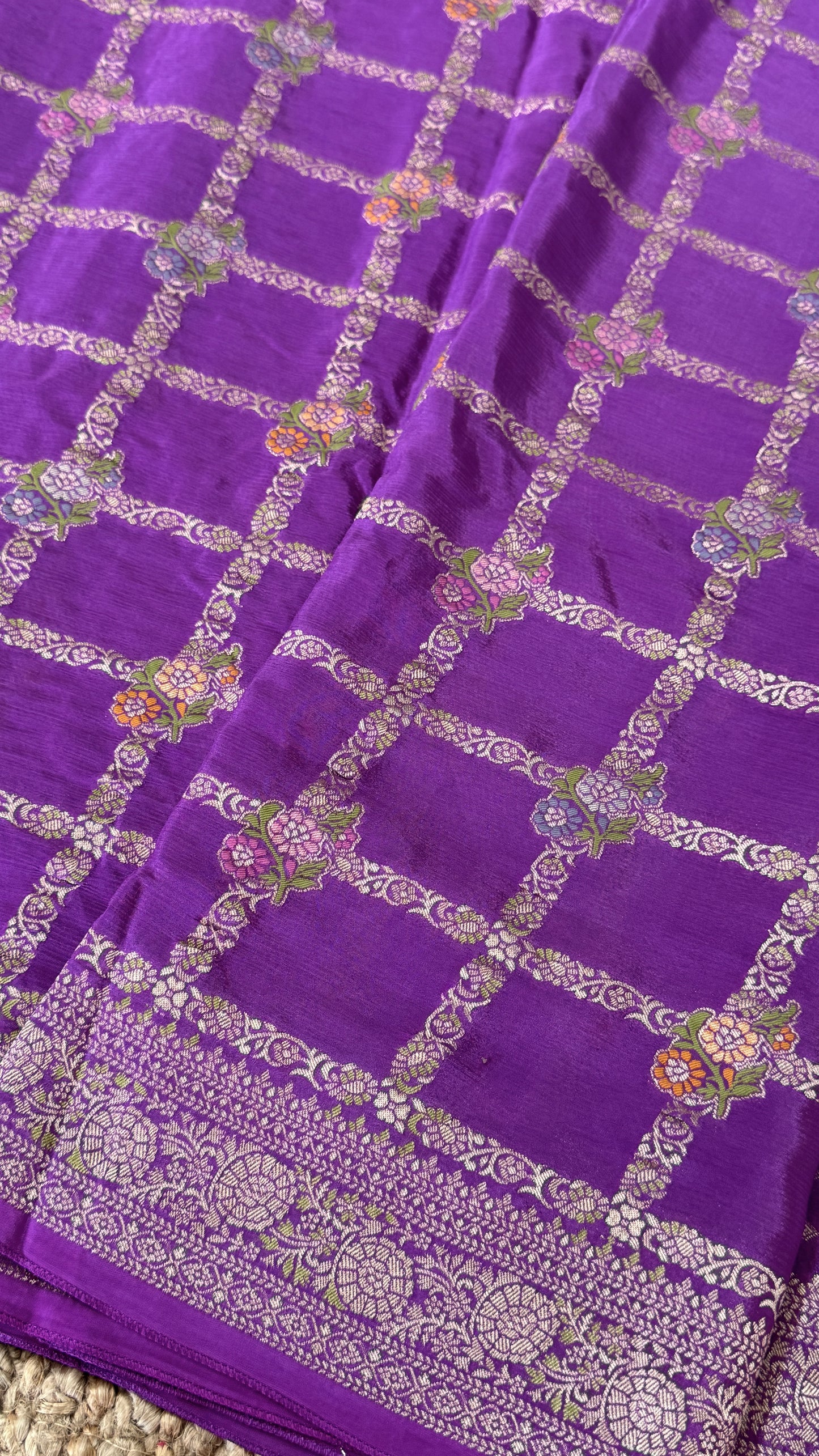 Munga Silk Banarasi Sarees - Purple Elegance