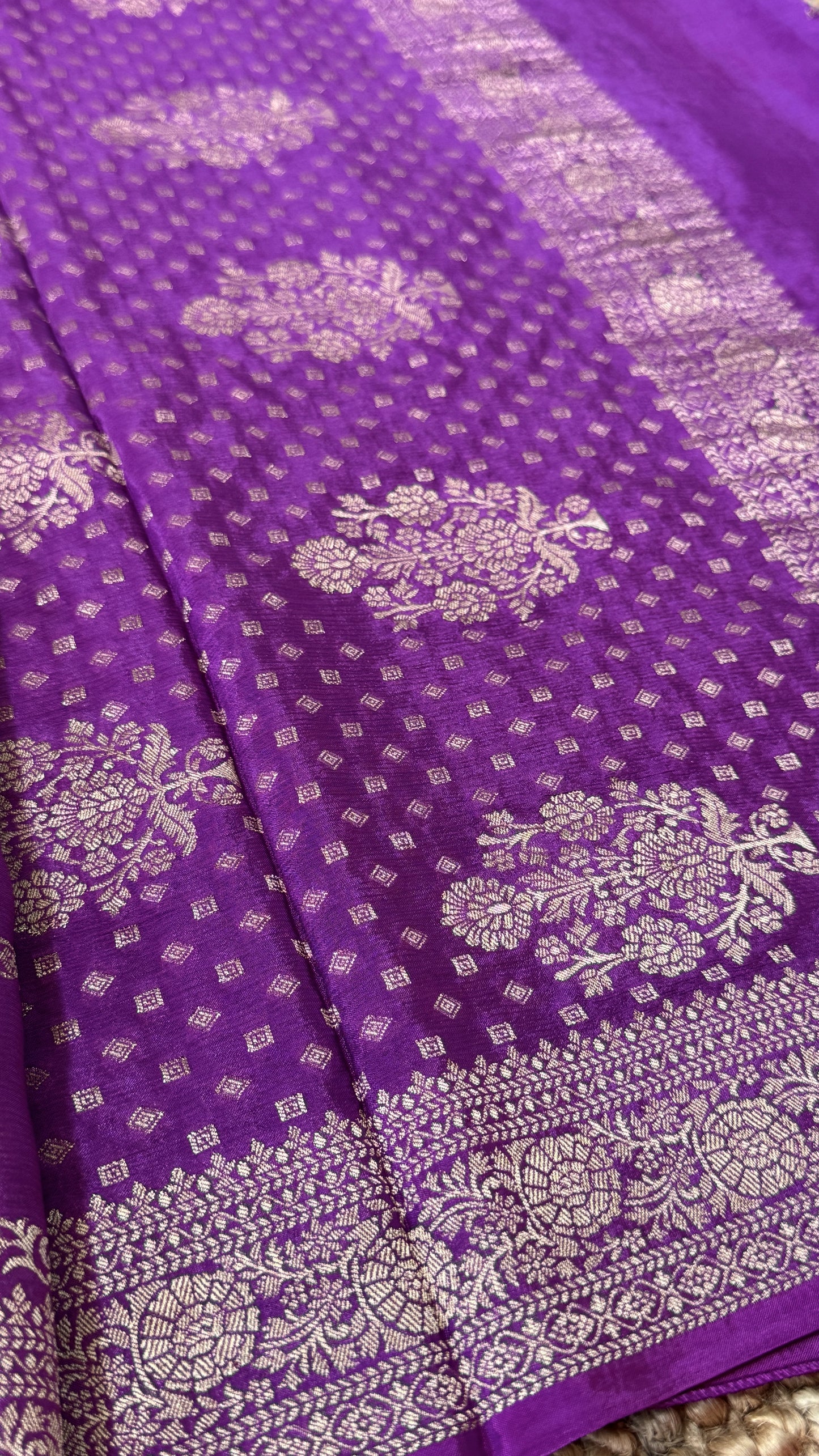 Munga Silk Banarasi Sarees - Purple Elegance