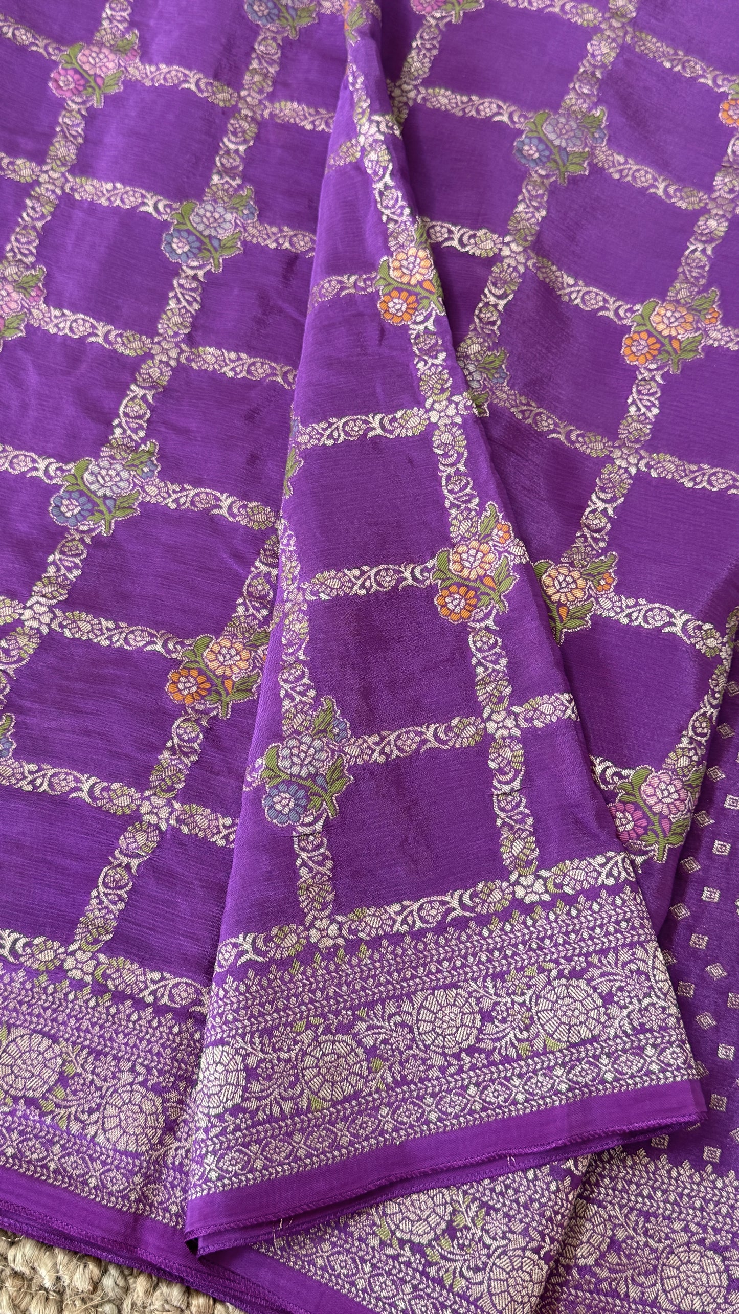 Munga Silk Banarasi Sarees - Purple Elegance