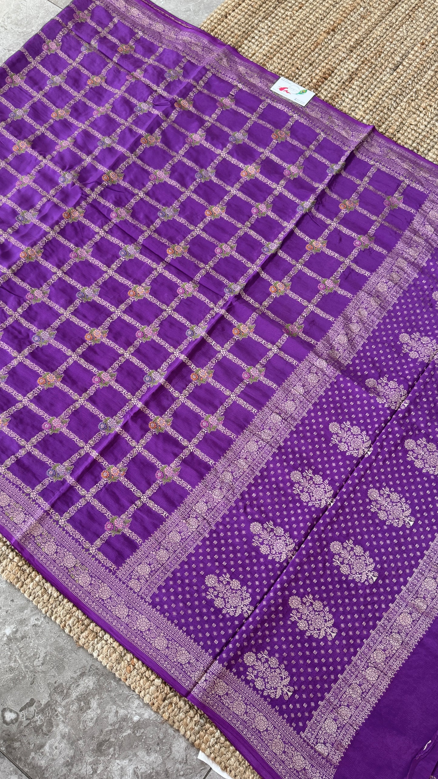 Munga Silk Banarasi Sarees - Purple Elegance