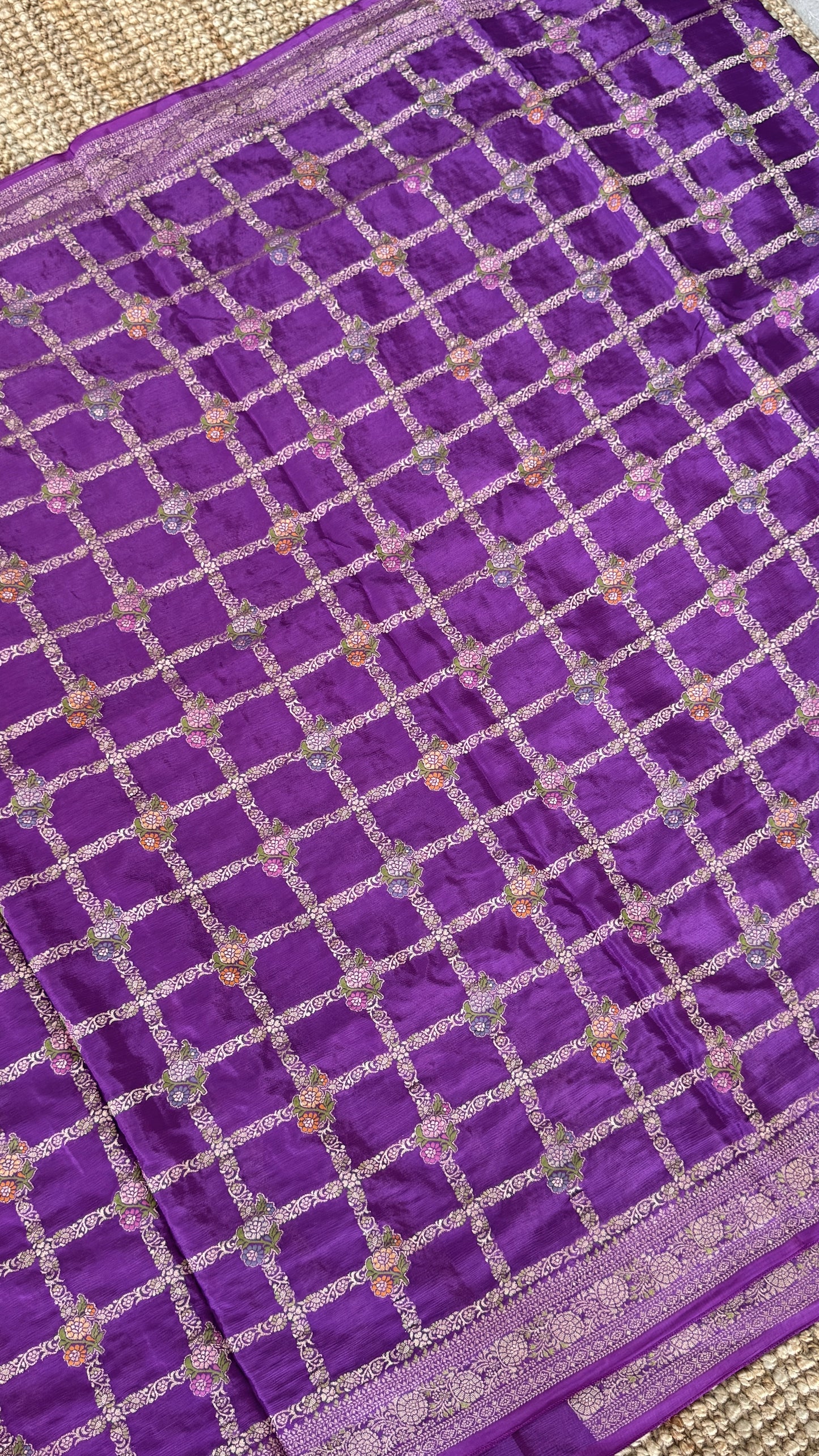 Munga Silk Banarasi Sarees - Purple Elegance