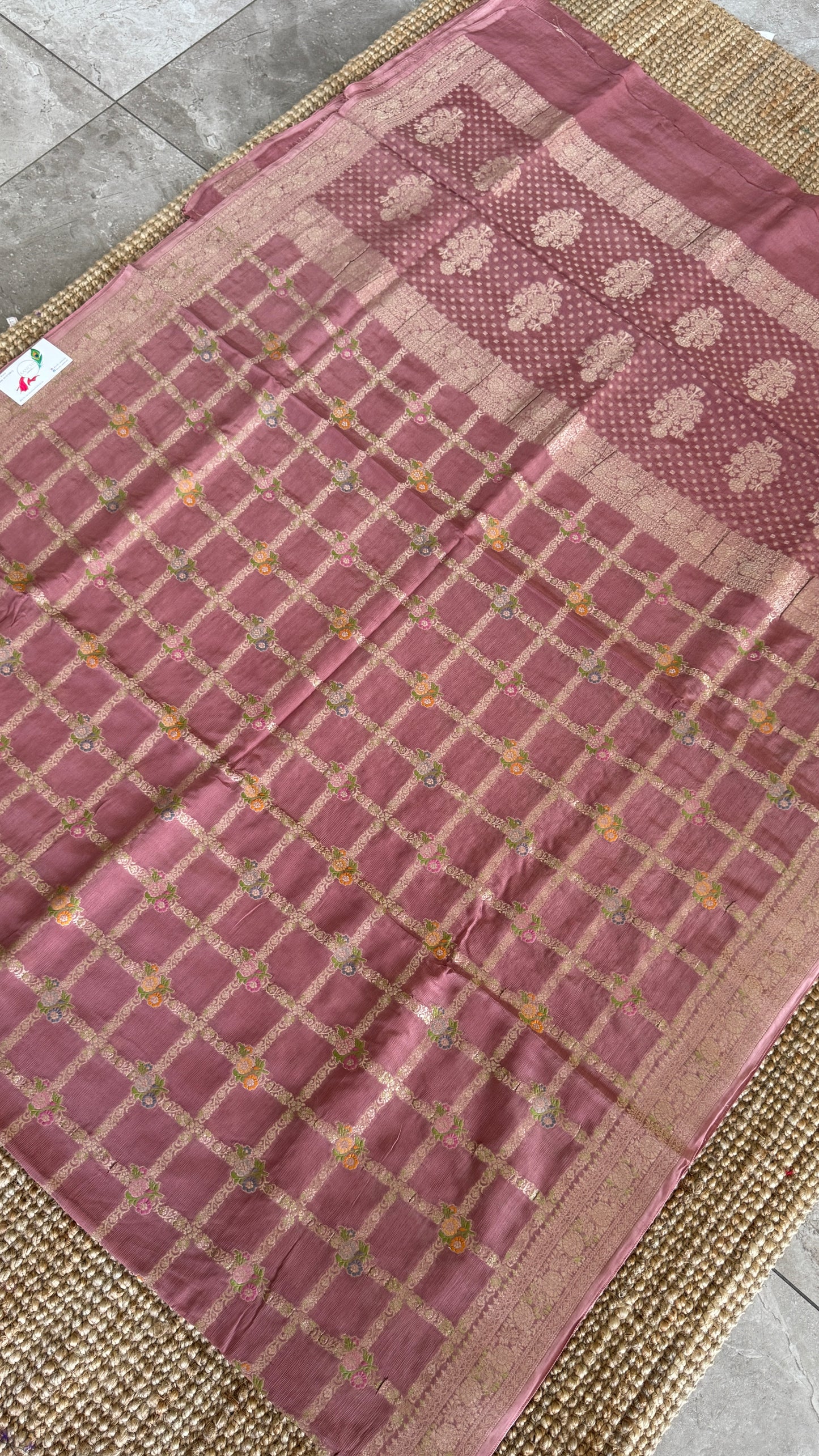 Munga Silk Banarasi Sarees - Mauve