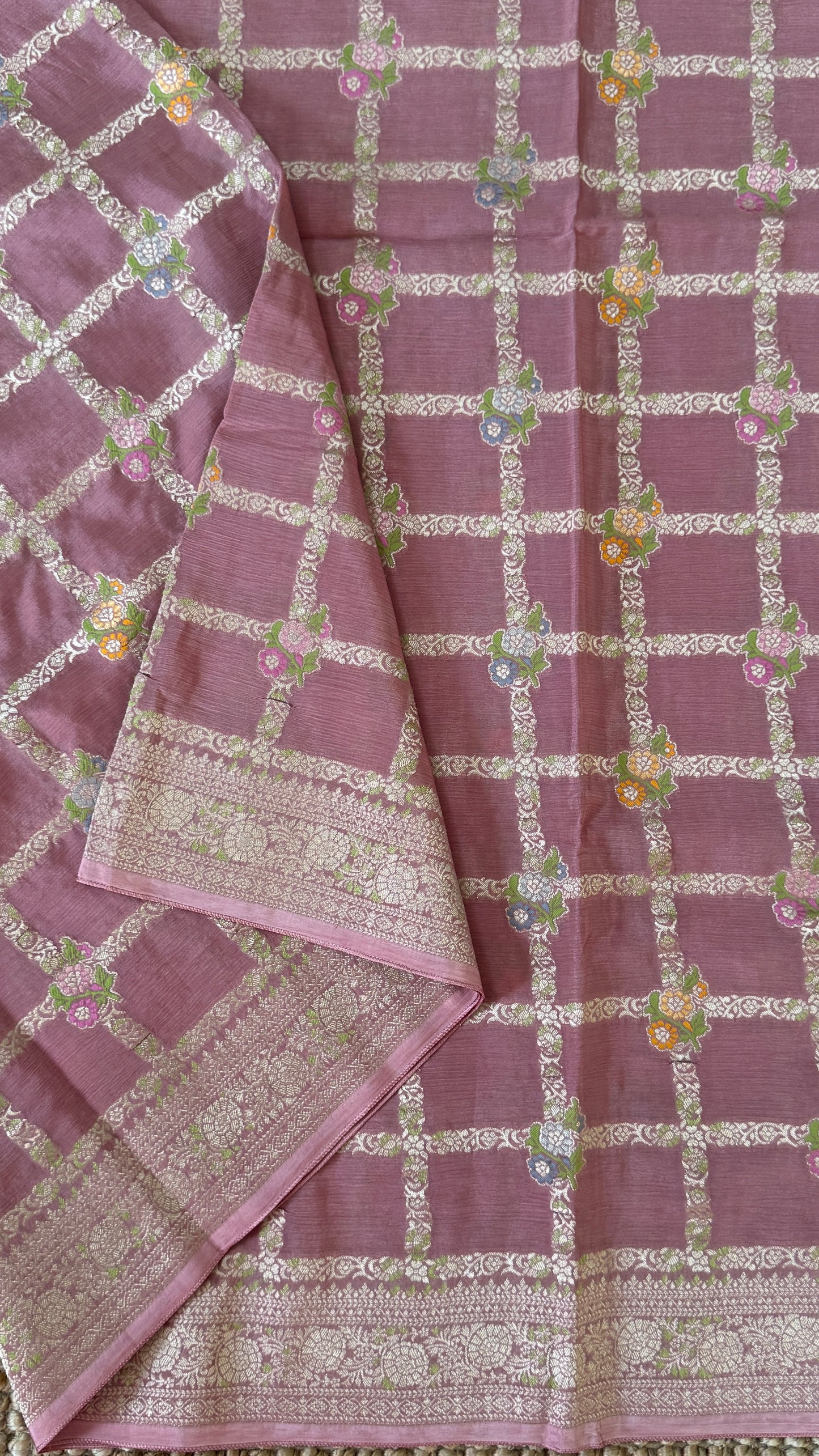 Munga Silk Banarasi Sarees - Mauve