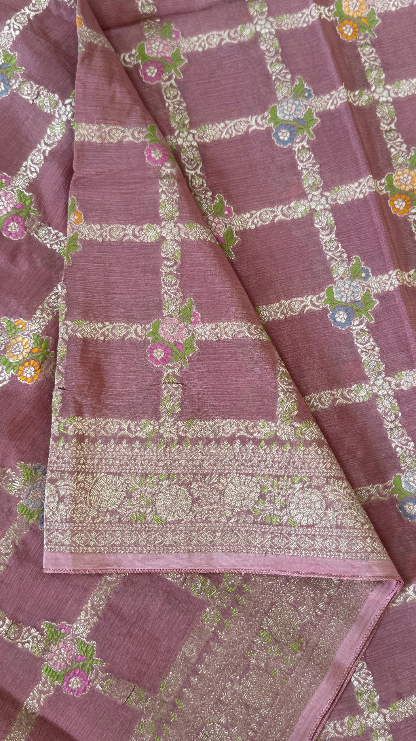 Munga Silk Banarasi Sarees - Mauve