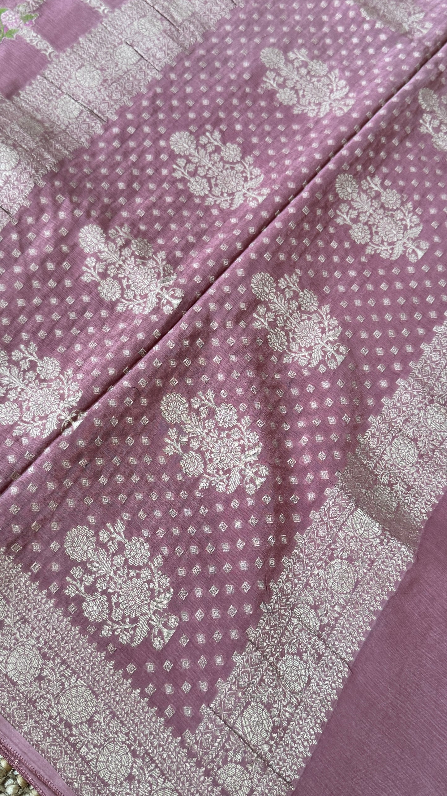 Munga Silk Banarasi Sarees - Mauve