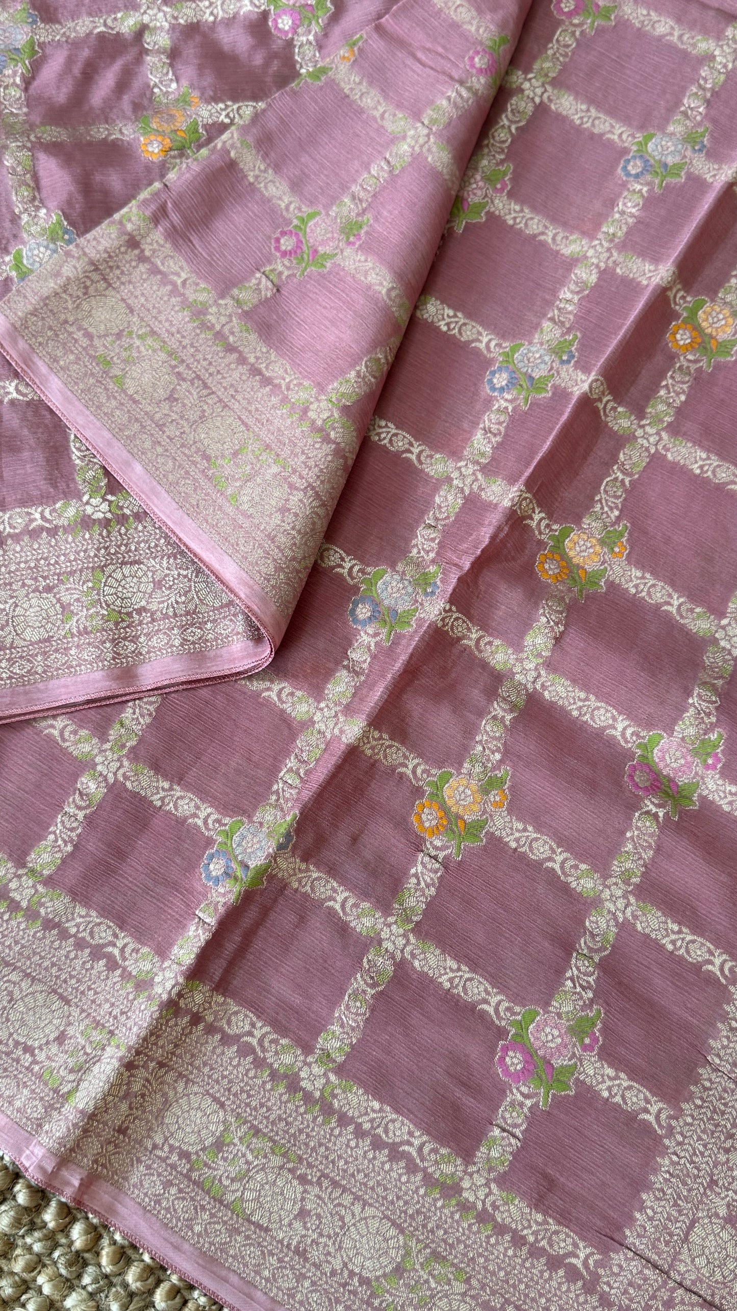 Munga Silk Banarasi Sarees - Mauve
