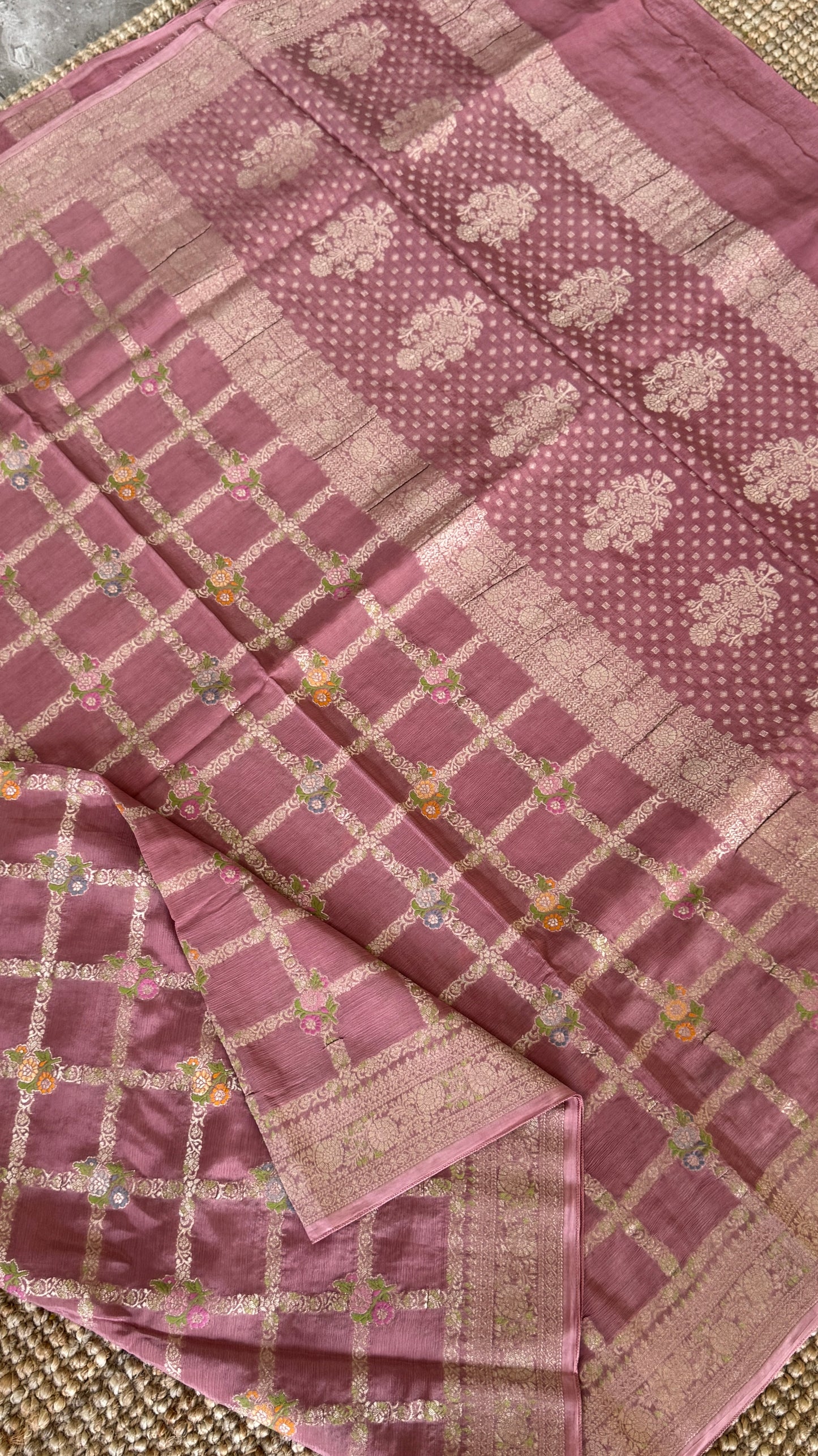Munga Silk Banarasi Sarees - Mauve