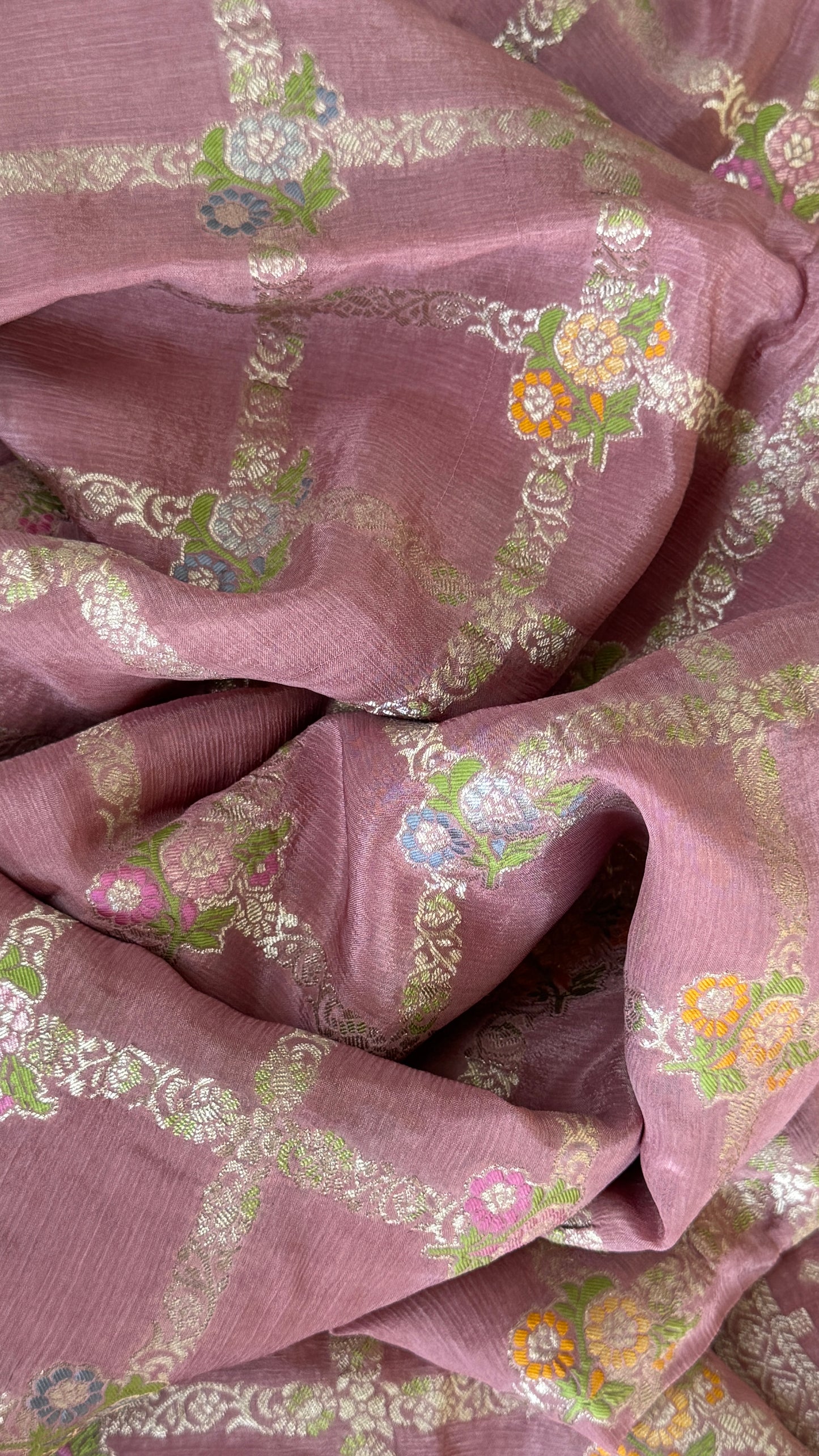 Munga Silk Banarasi Sarees - Mauve