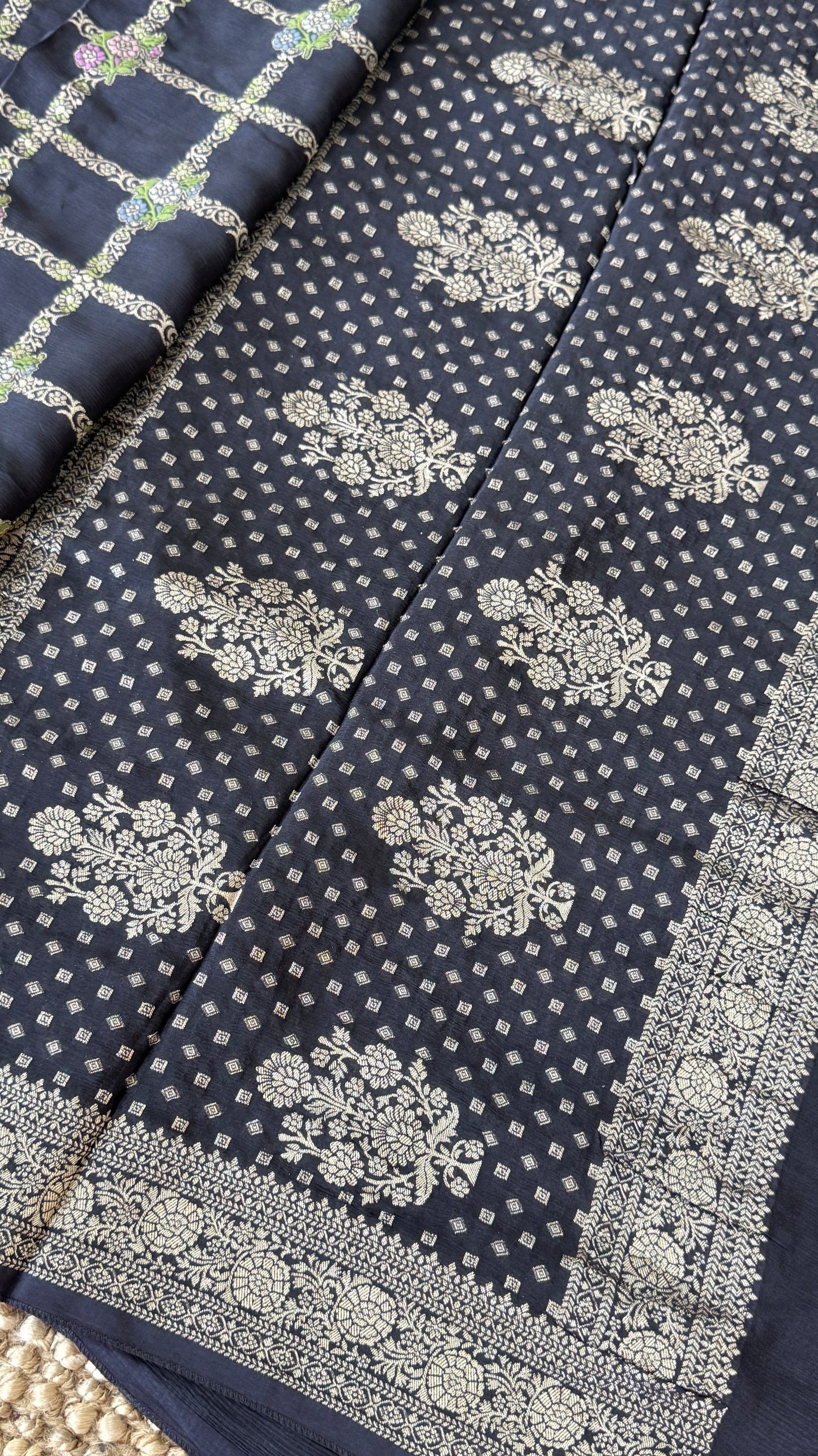 Munga Silk Banarasi Sarees - Black Elegance