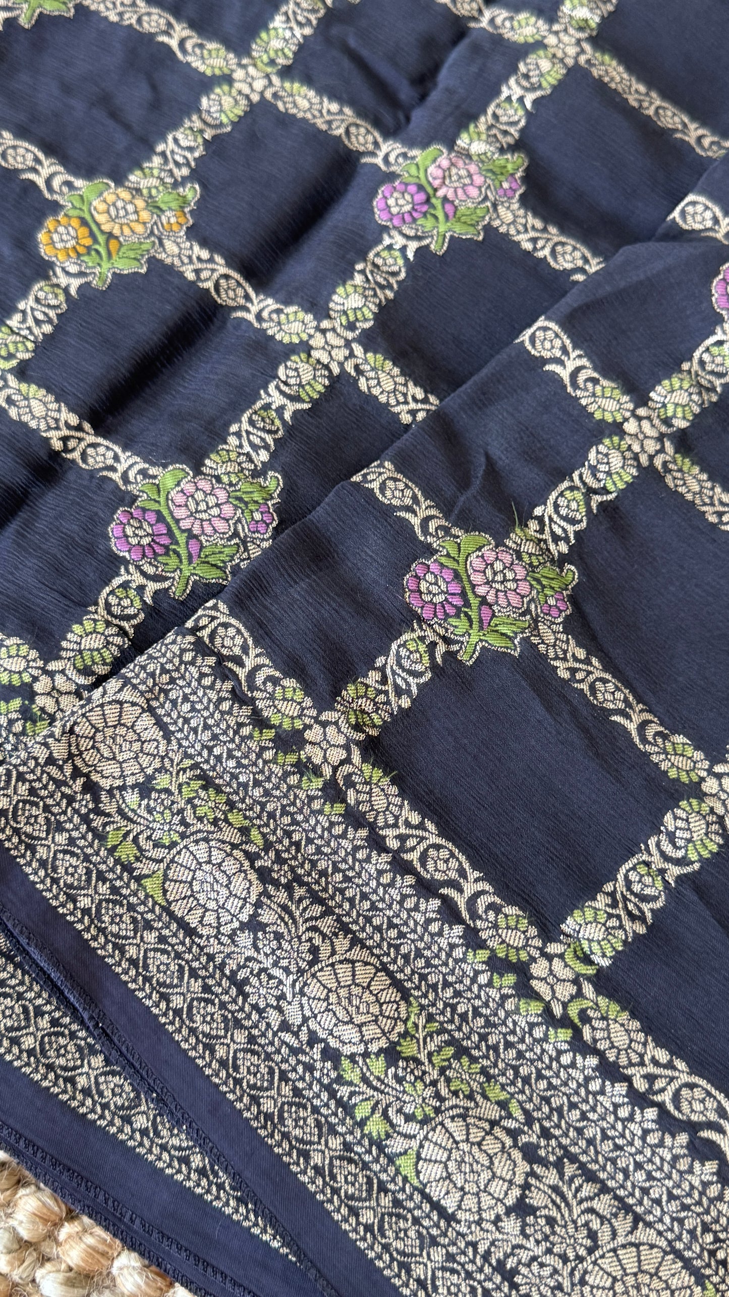 Munga Silk Banarasi Sarees - Black Elegance