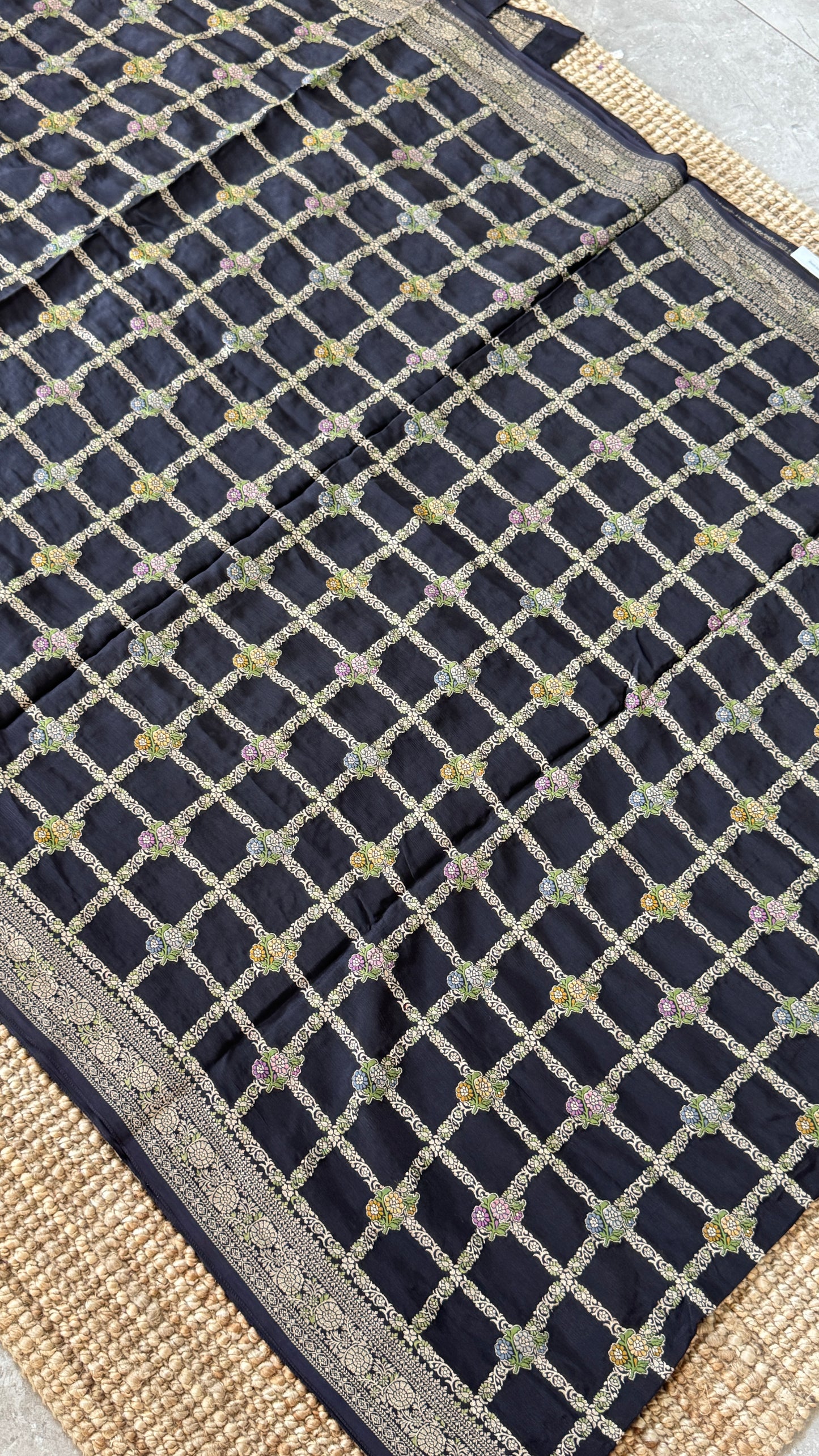 Munga Silk Banarasi Sarees - Black Elegance