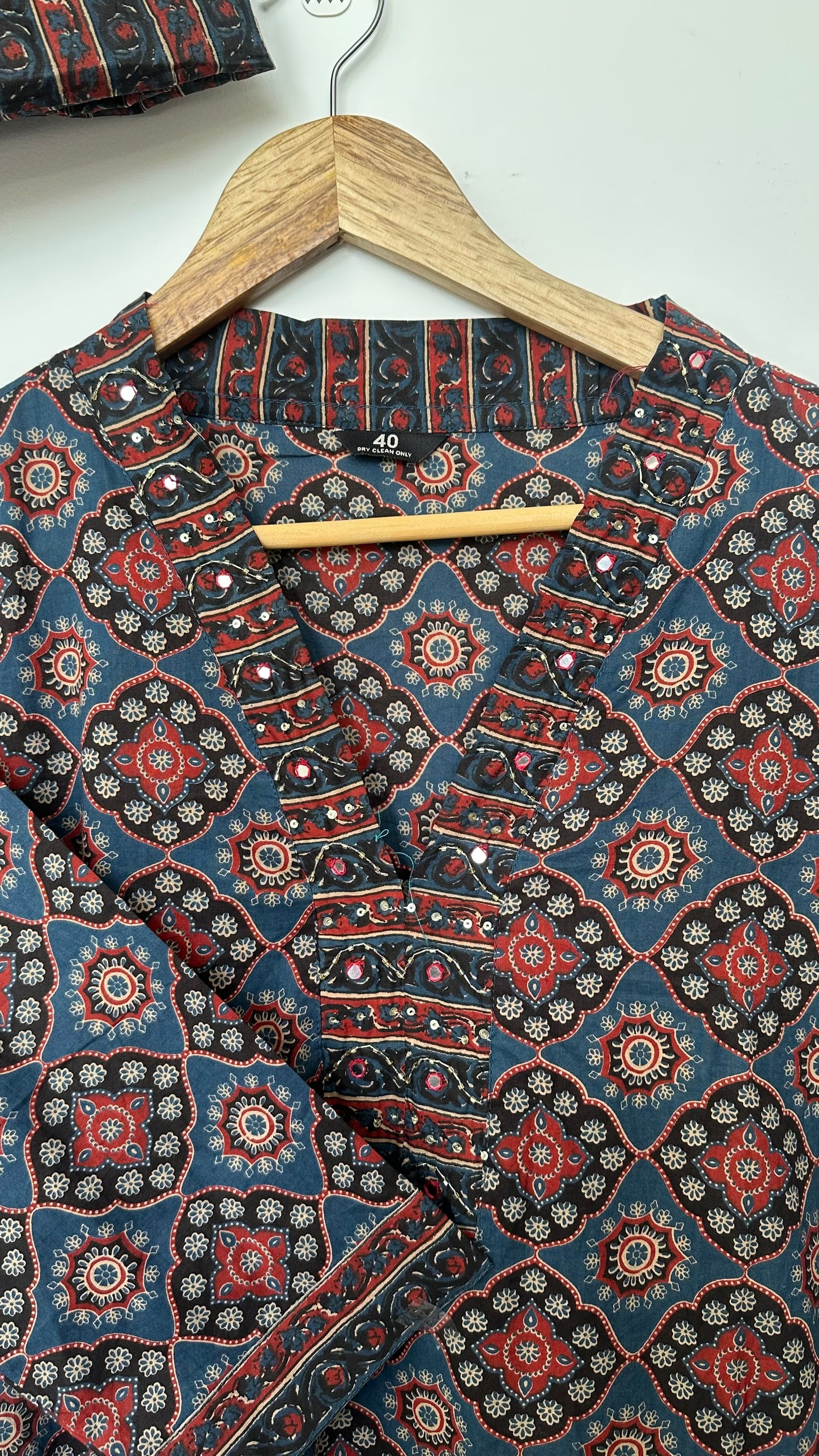 Pure Cotton Salwar Suit - Full Set - Denim Blue