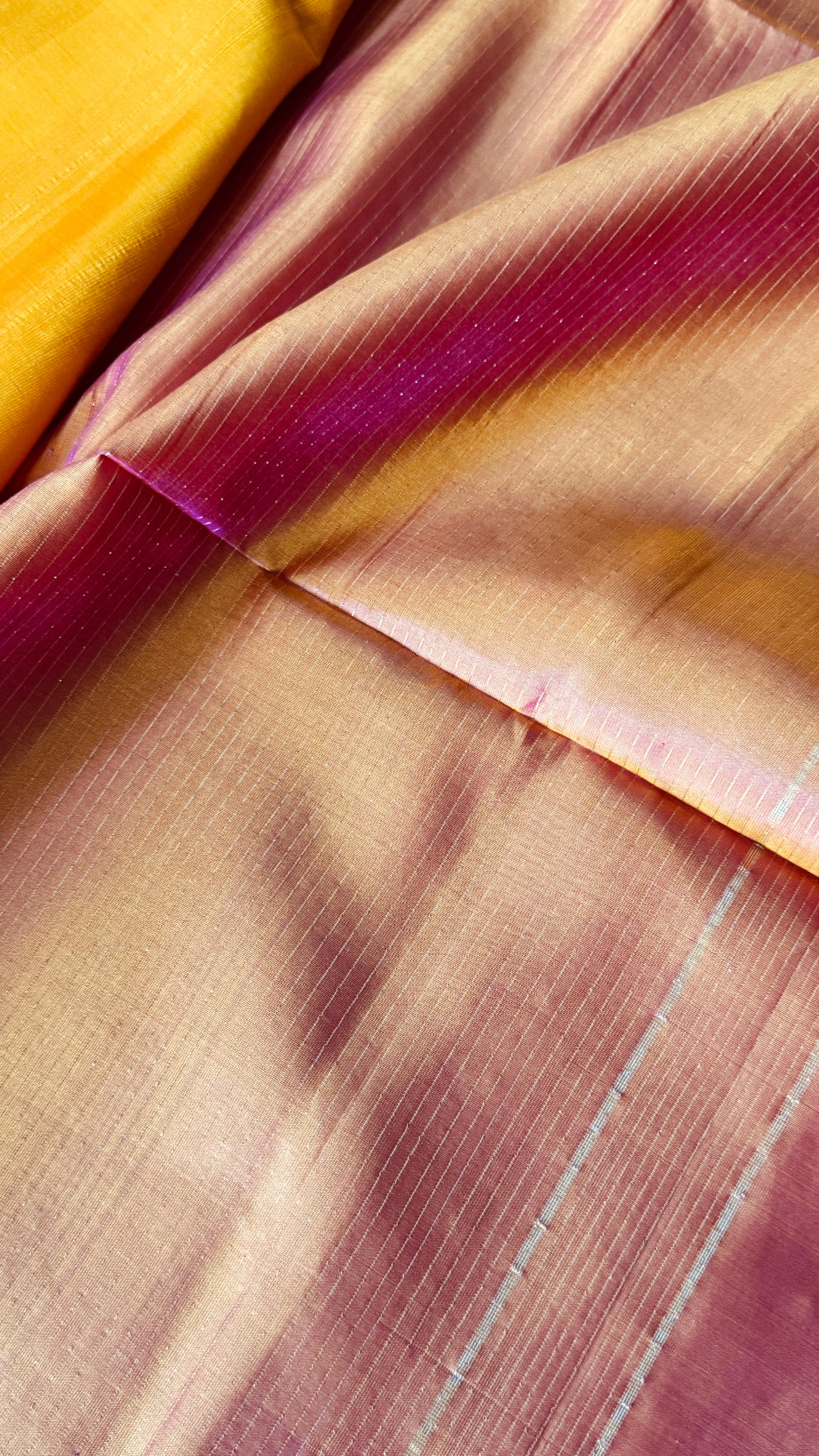 KANCHIVARAM PURE SOFT SILK HANDLOOM SAREE – MUSTARD YELLOW WITH BABY PINK PALLU