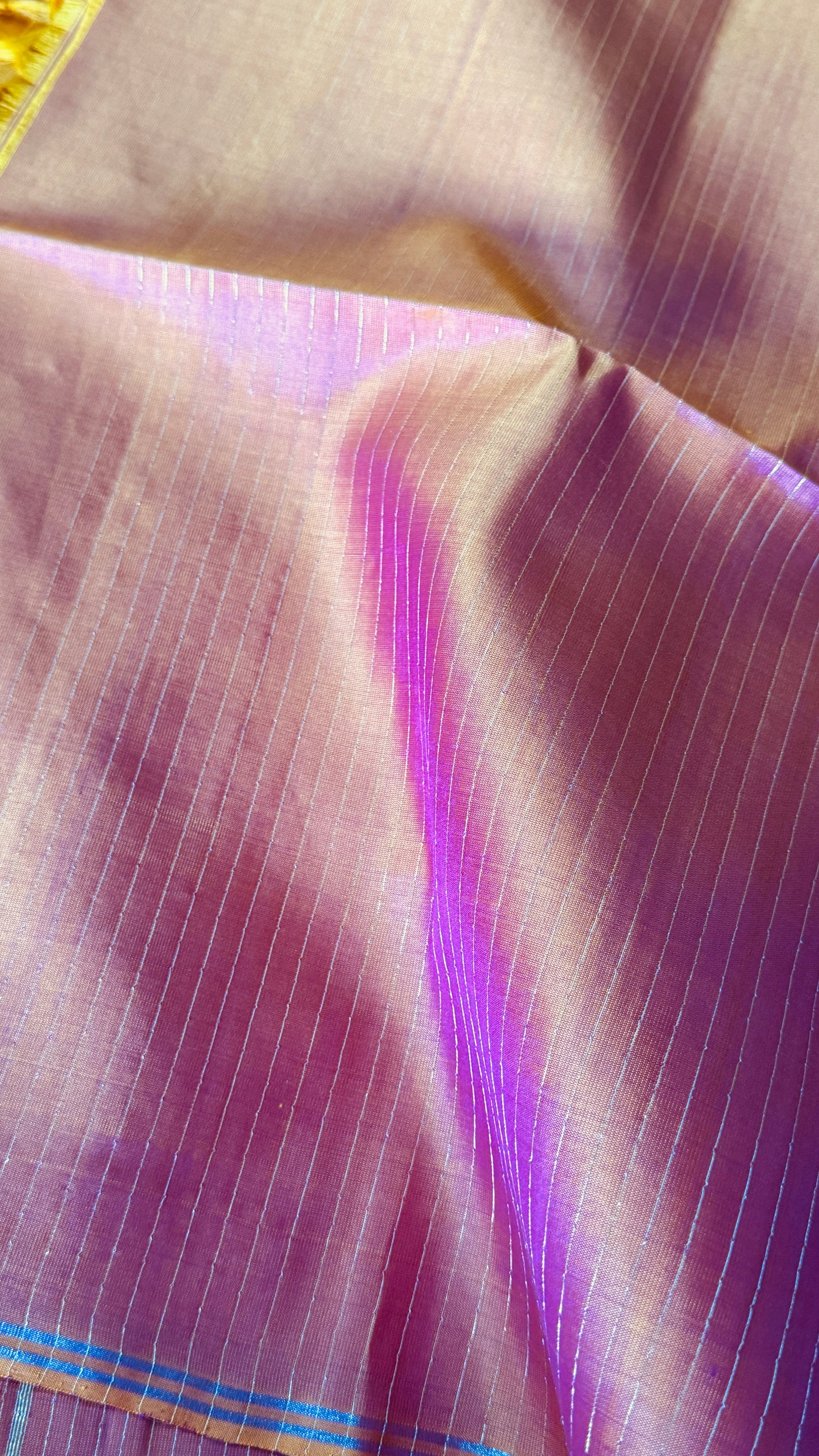 KANCHIVARAM PURE SOFT SILK HANDLOOM SAREE – MUSTARD YELLOW WITH BABY PINK PALLU