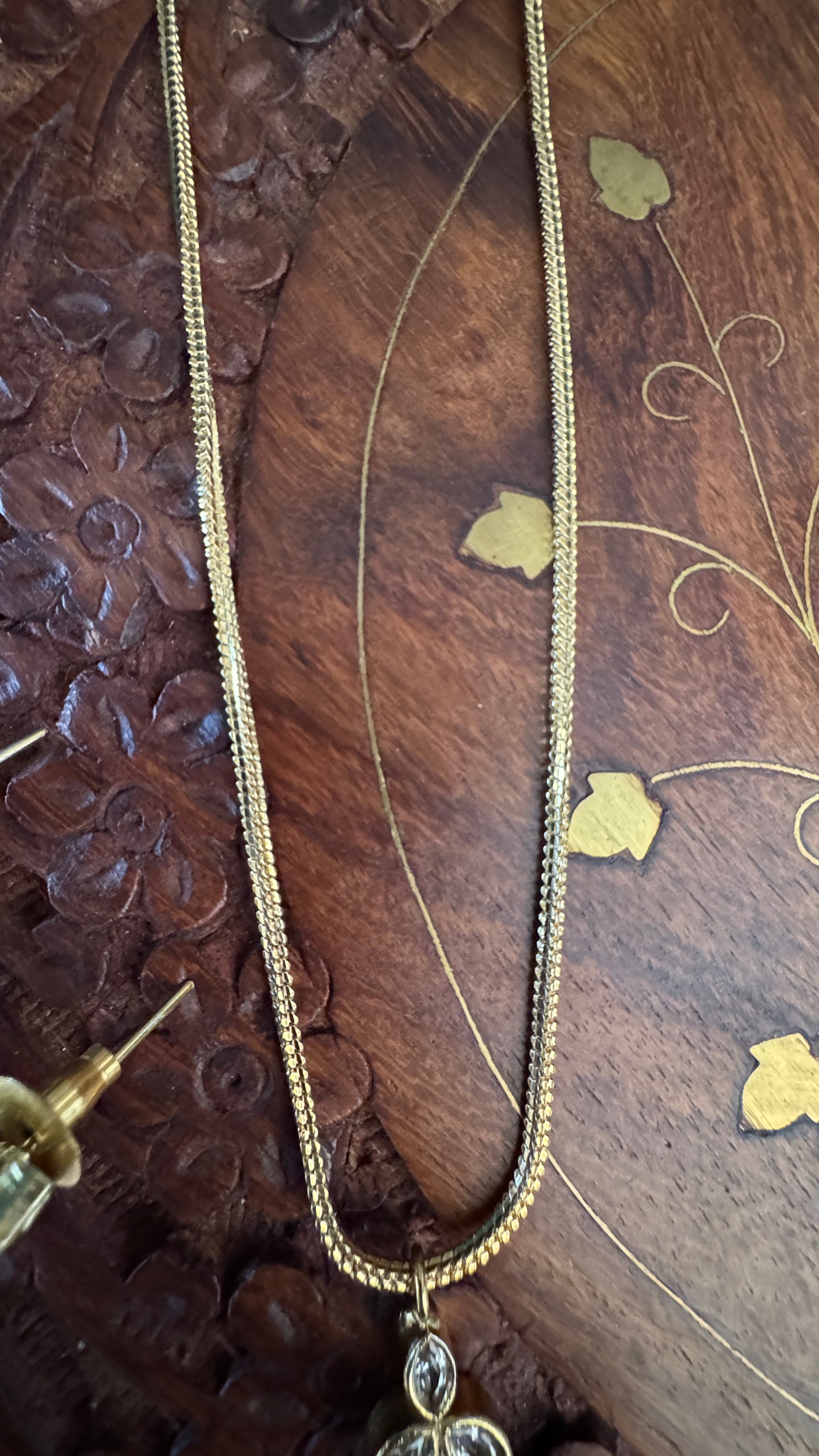 Simple Necklace Set with Mint Green Stone