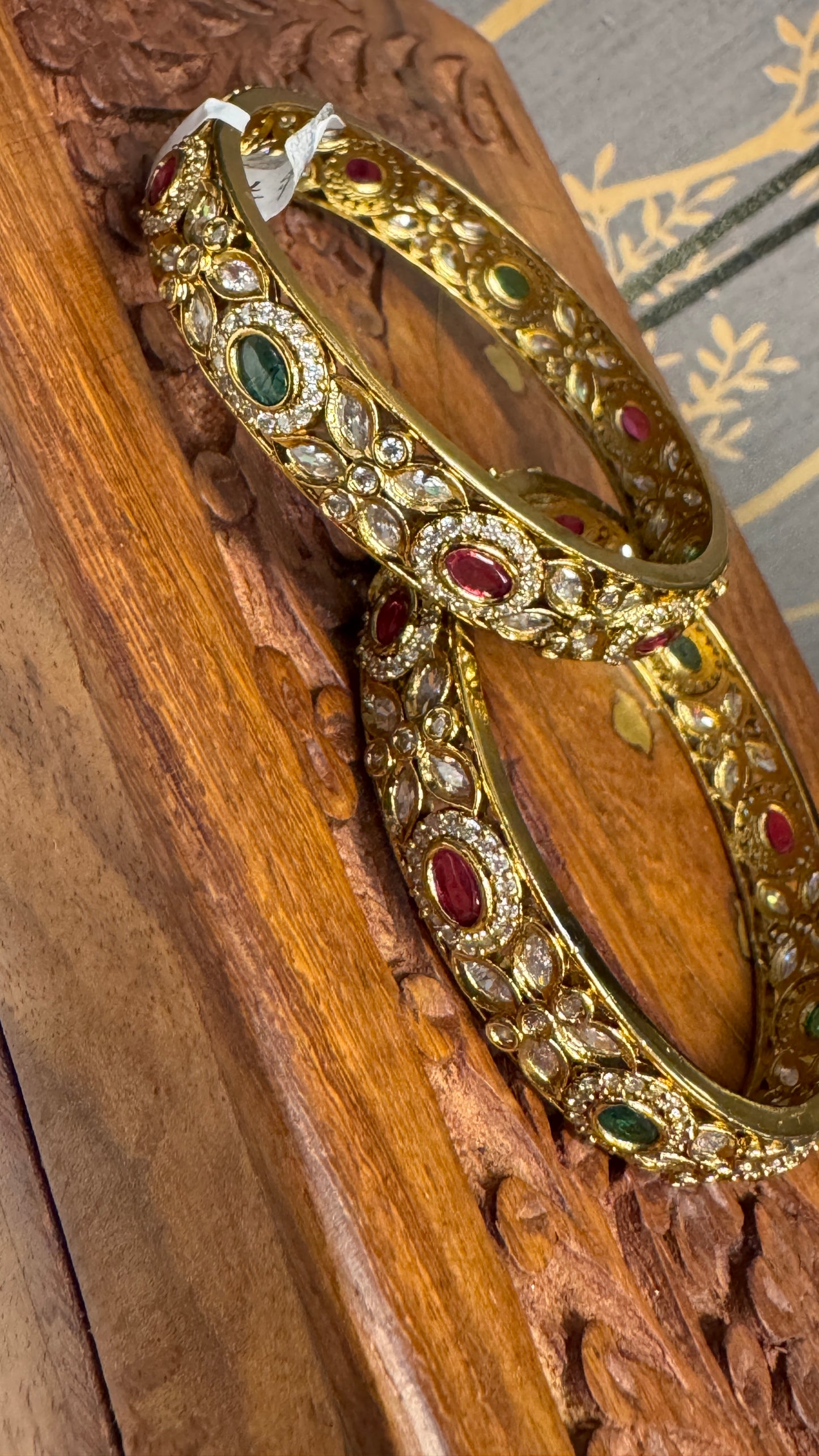 Antique gold plated Temple Bangle Jewellery