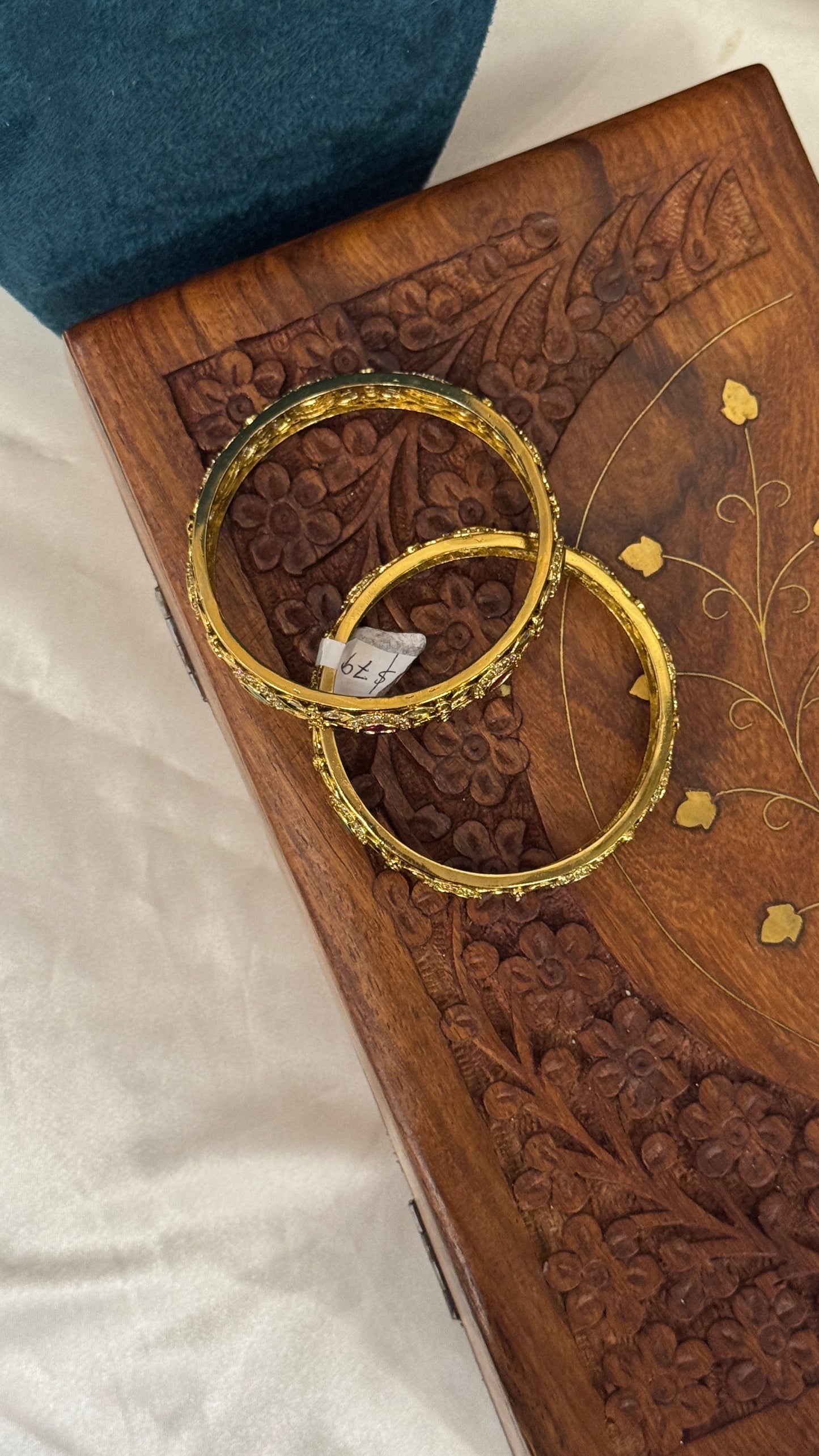 Antique gold plated Temple Bangle Jewellery