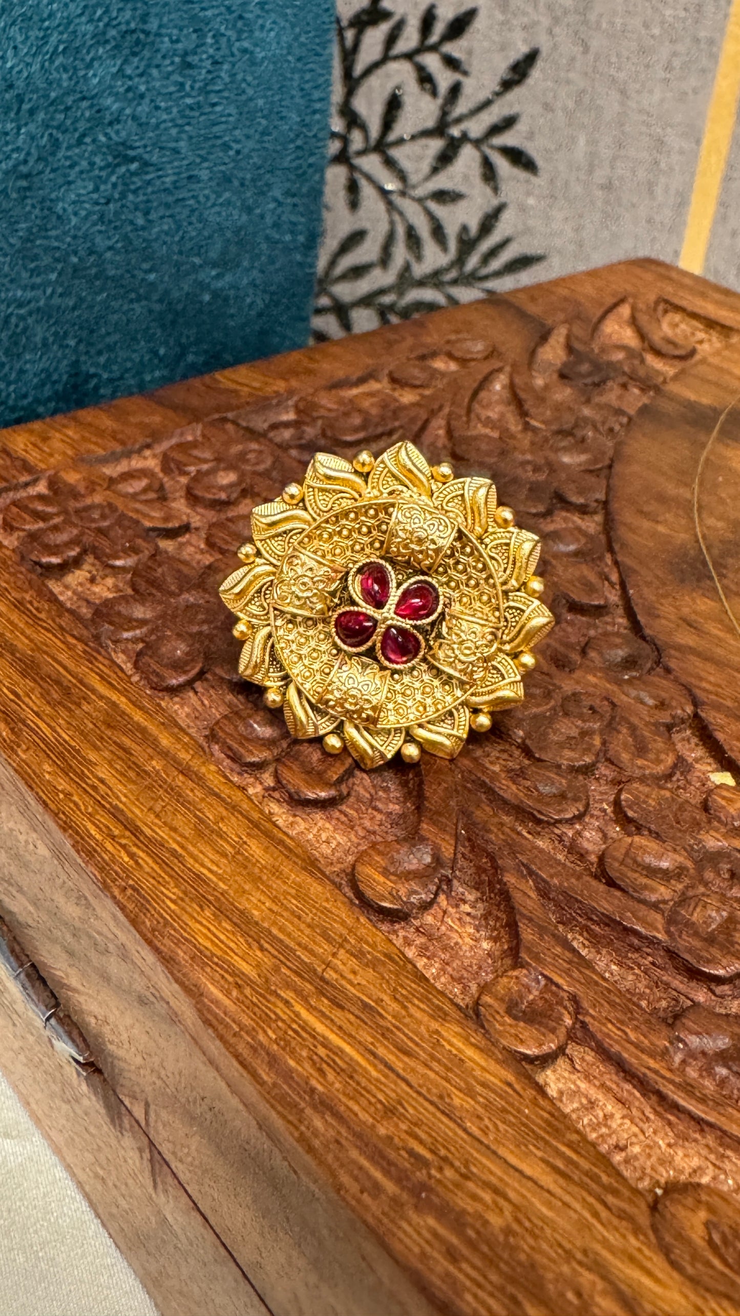 Antique Gold Plated Finger Ring