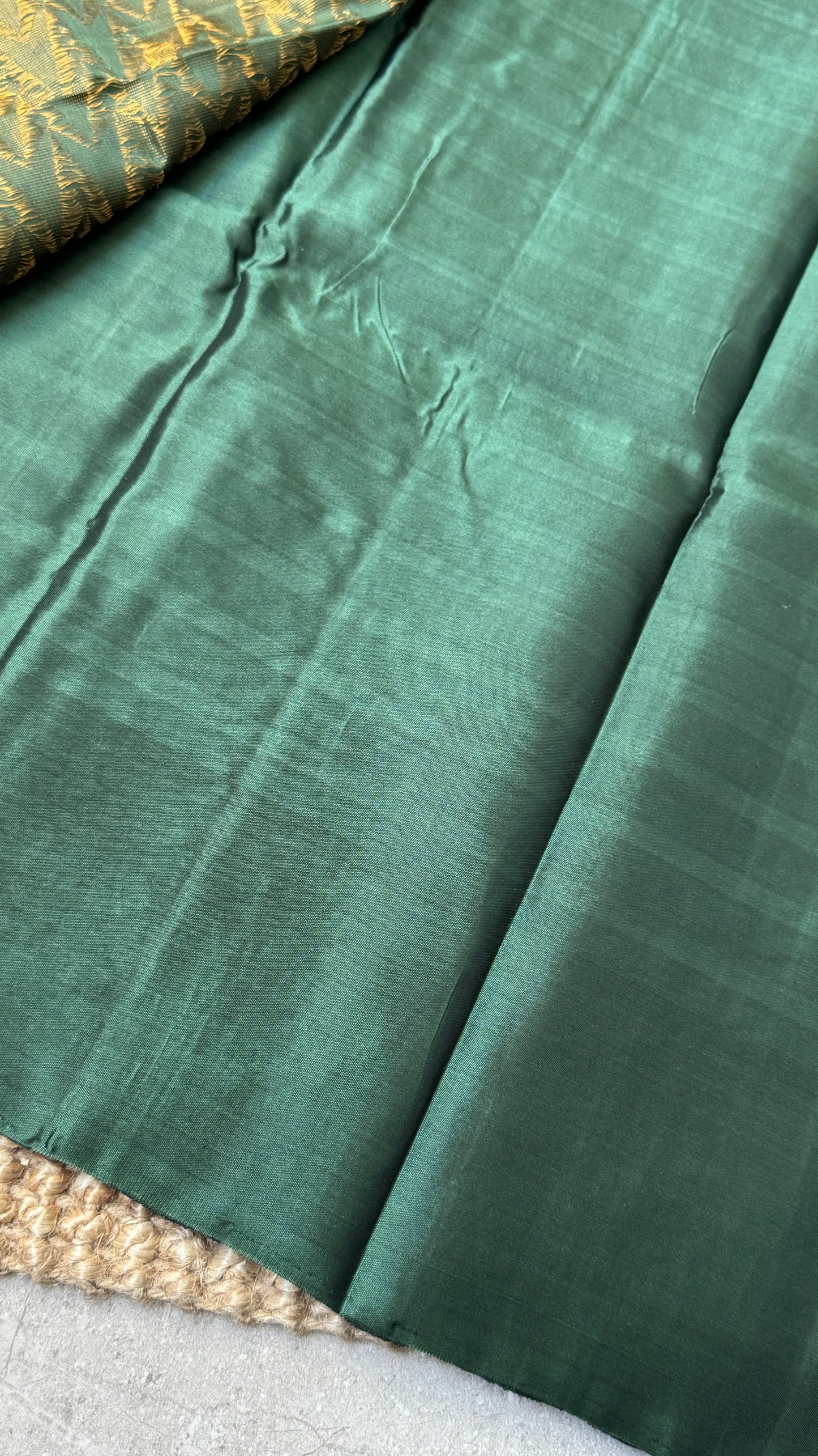 Pure Handloom Soft Silk Saree – Grey and Bottle Green