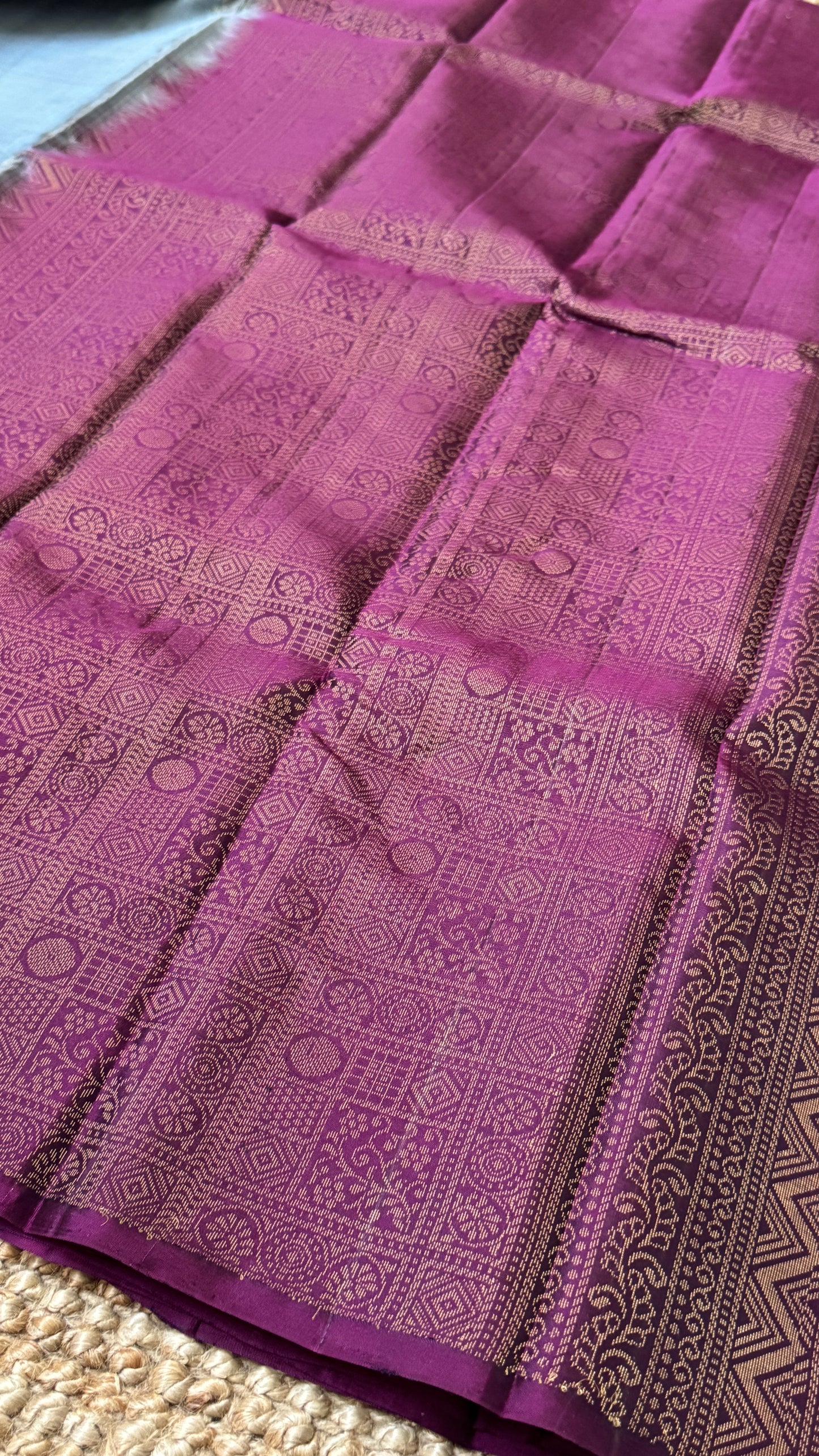 Pure Handloom Soft Silk Saree – Grey and Wine