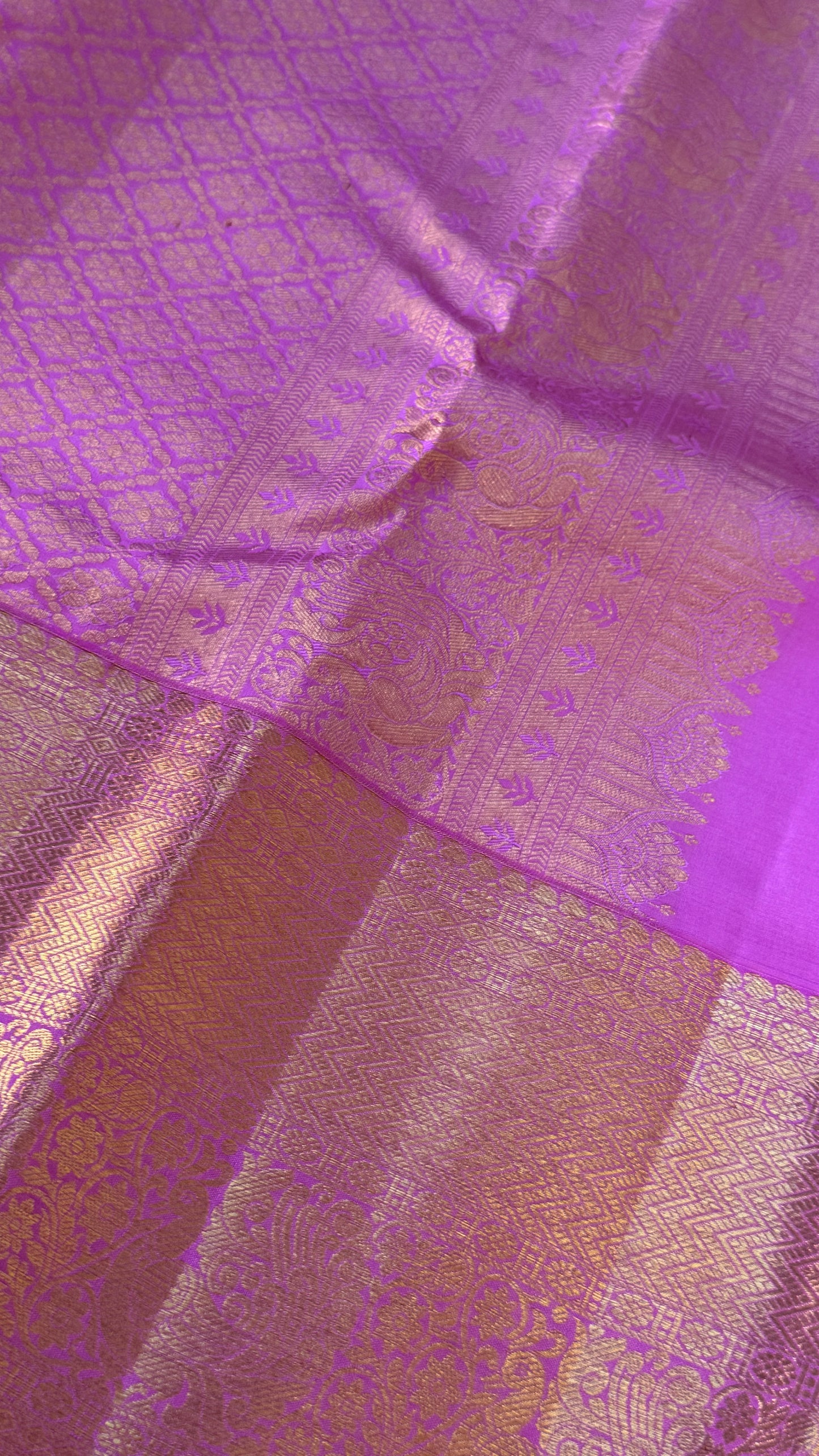 Pure Kanchivaram Silk Saree – Pure Kanchivaram Silk Saree – Exquisite Yellow with Pink Zari Border - Fully Brocade Weaving