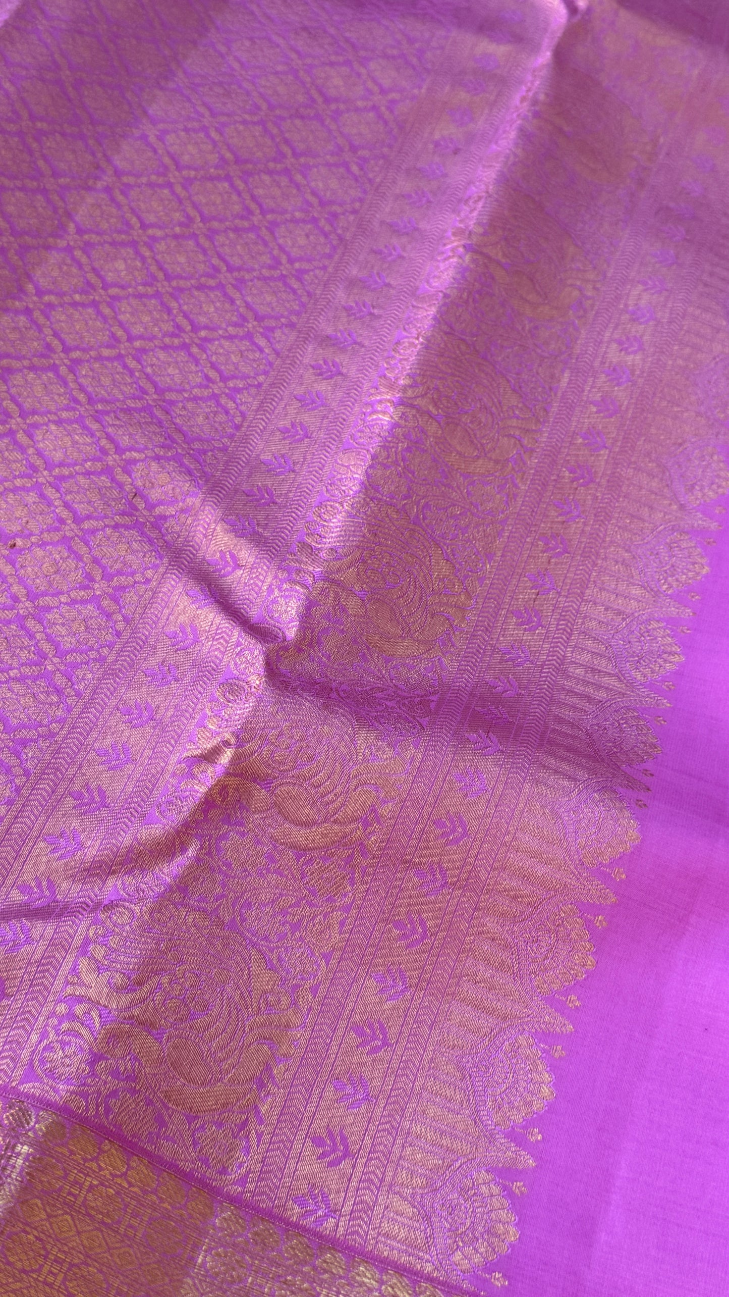 Pure Kanchivaram Silk Saree – Pure Kanchivaram Silk Saree – Exquisite Yellow with Pink Zari Border - Fully Brocade Weaving