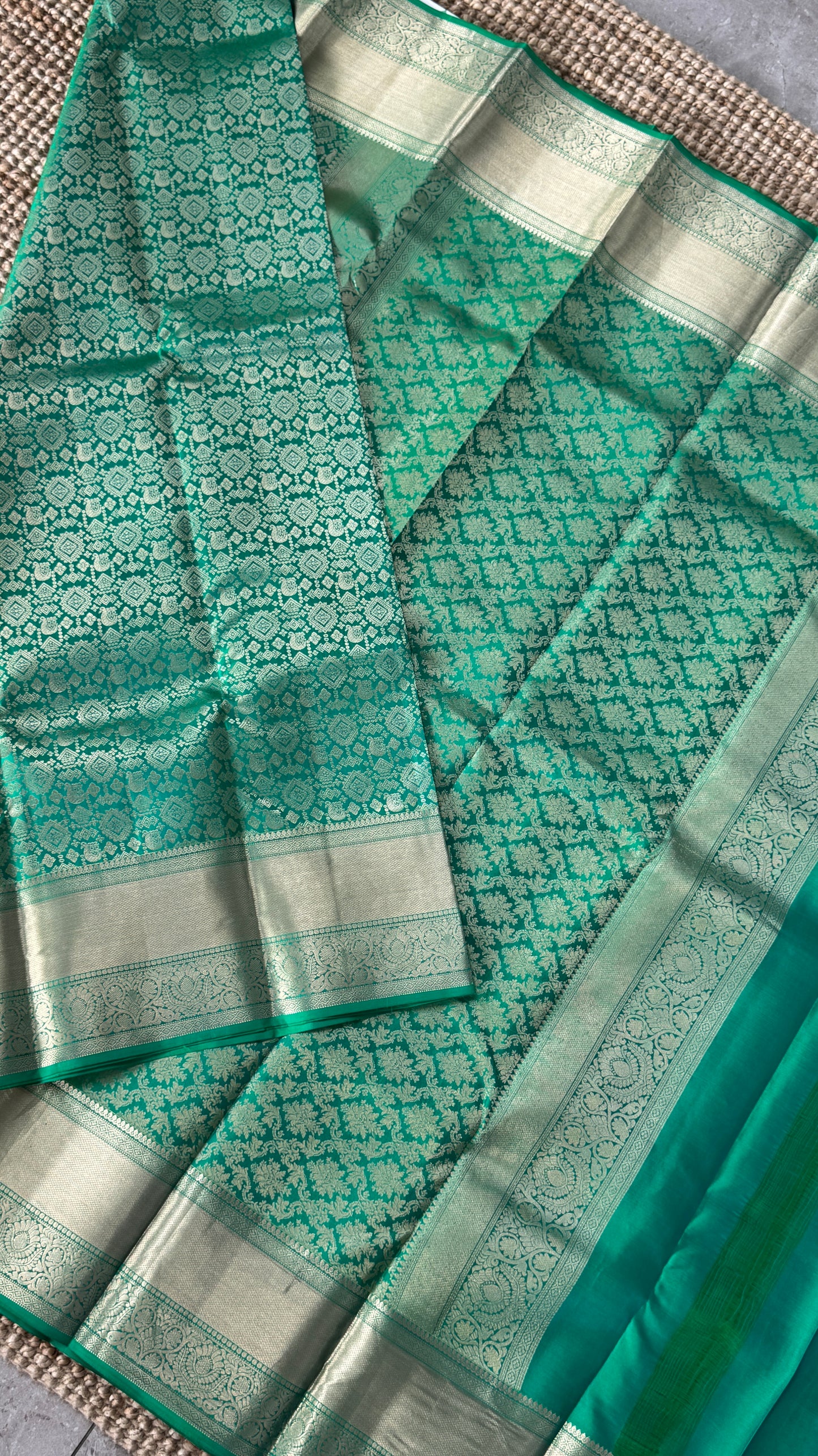 Pure Kanchivaram Silk Saree – Exquisite Green