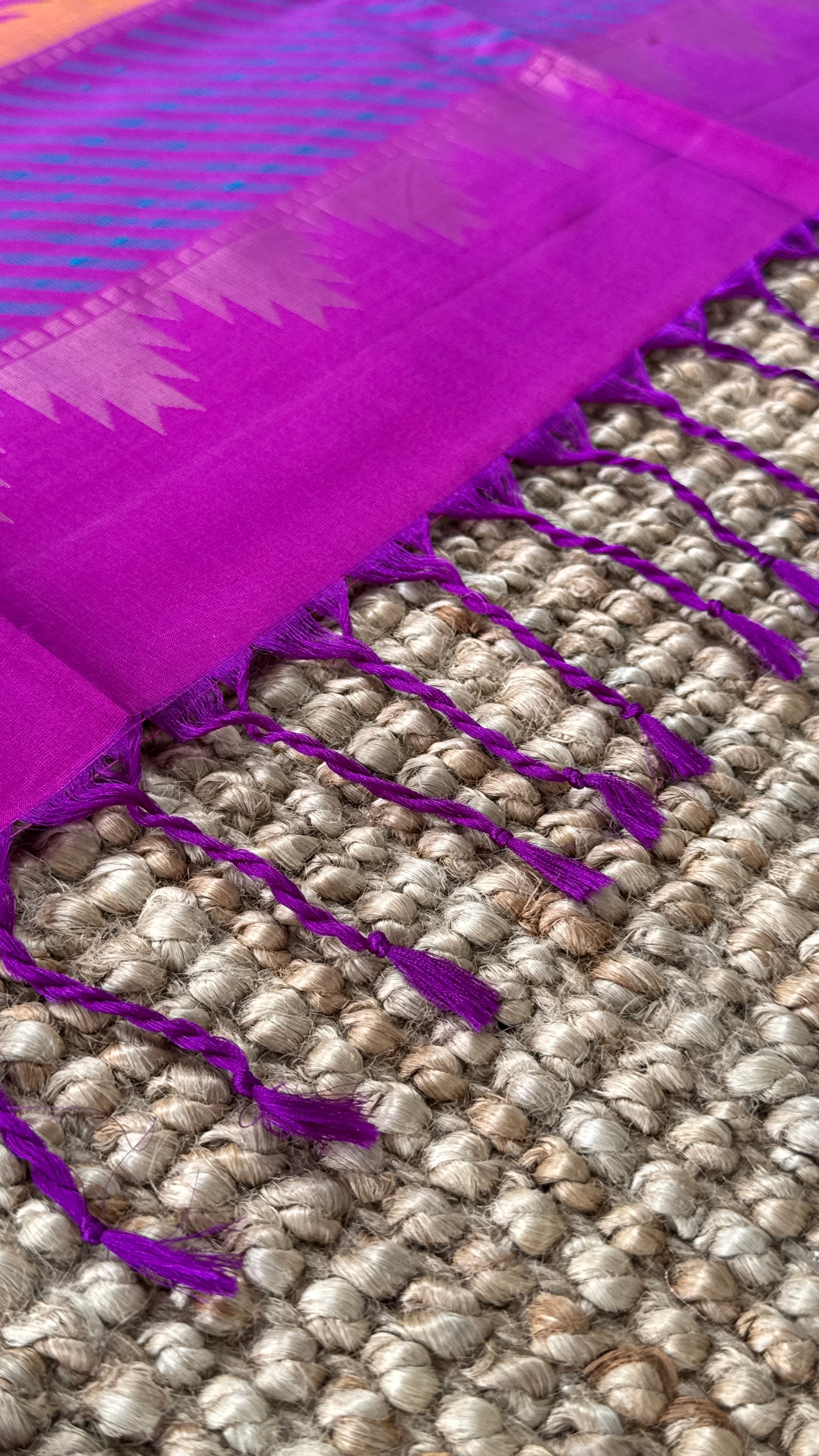 PURE SOFT SILK HANDLOOM SAREE – Blue and Pink